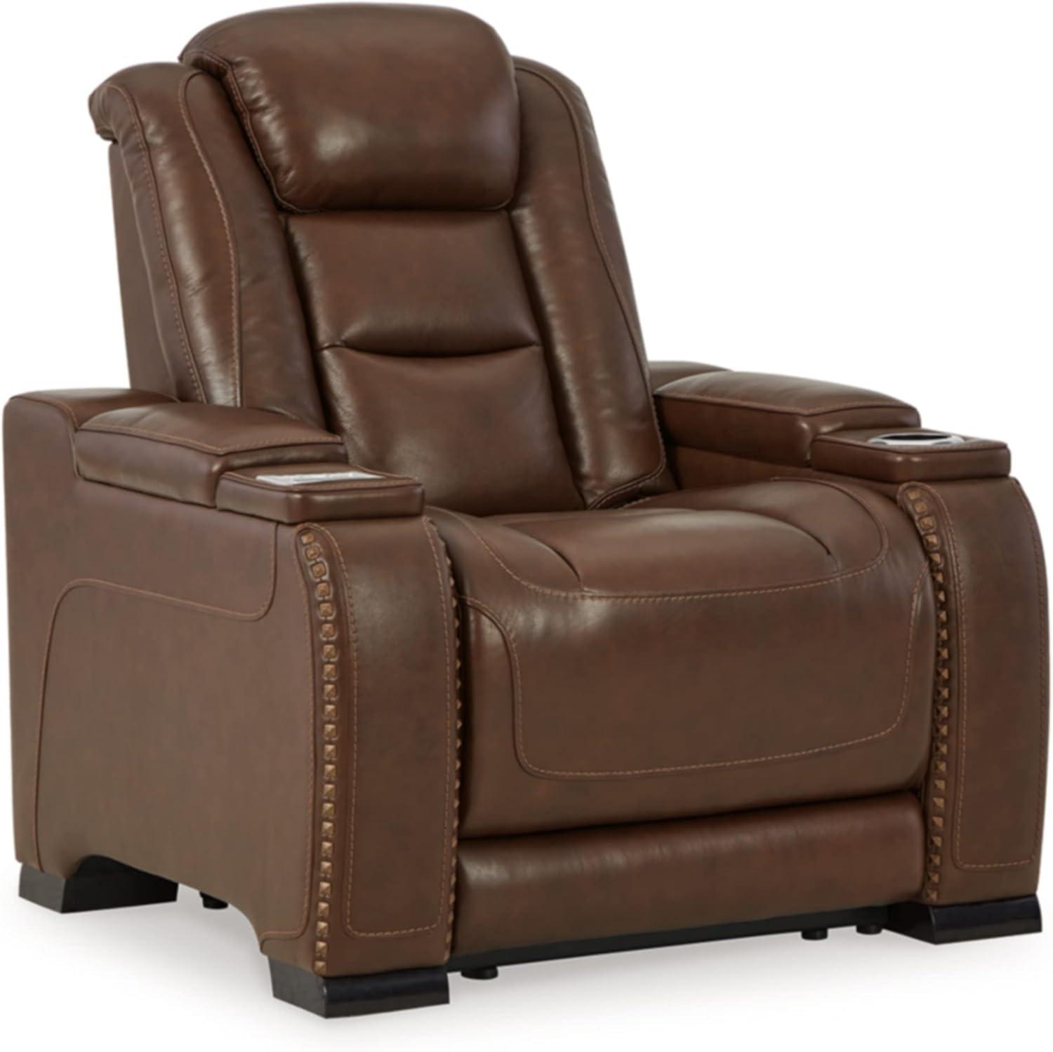 Alban Upholstered Power Recliner with Ottoman