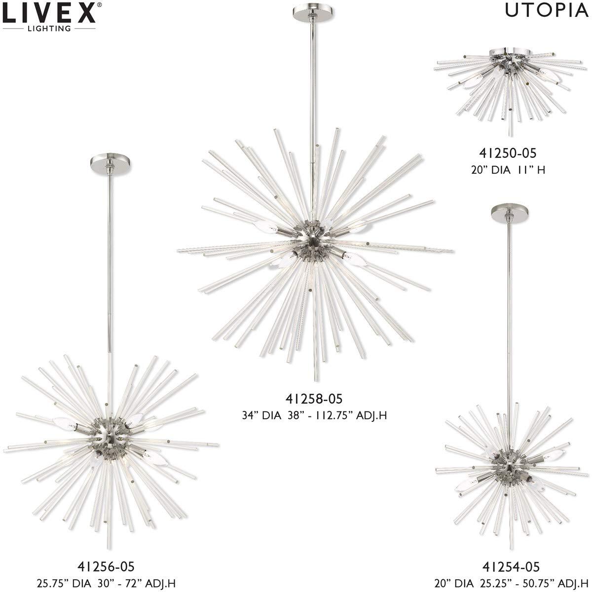 Livex Lighting Utopia 4 - Light Flush Mount in  Polished Chrome