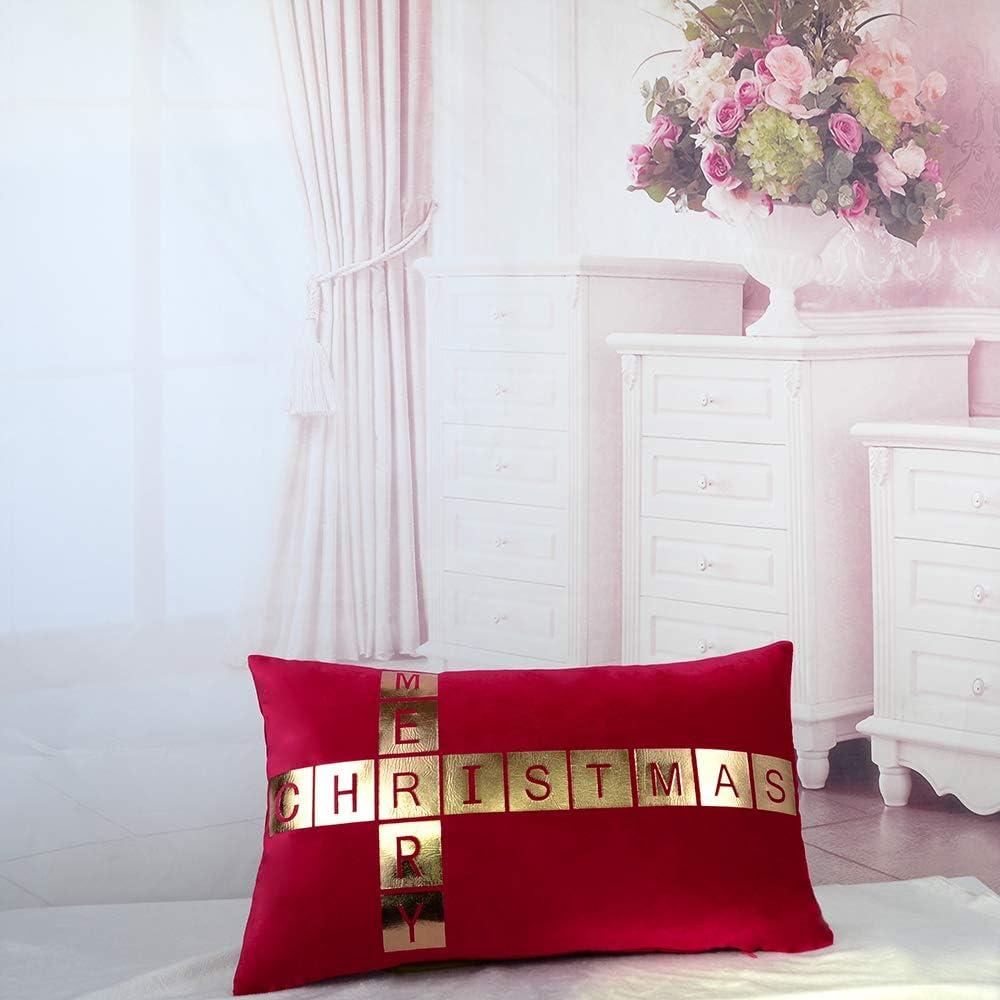 Christmas Decor Textured Velvet Pillow Cover
