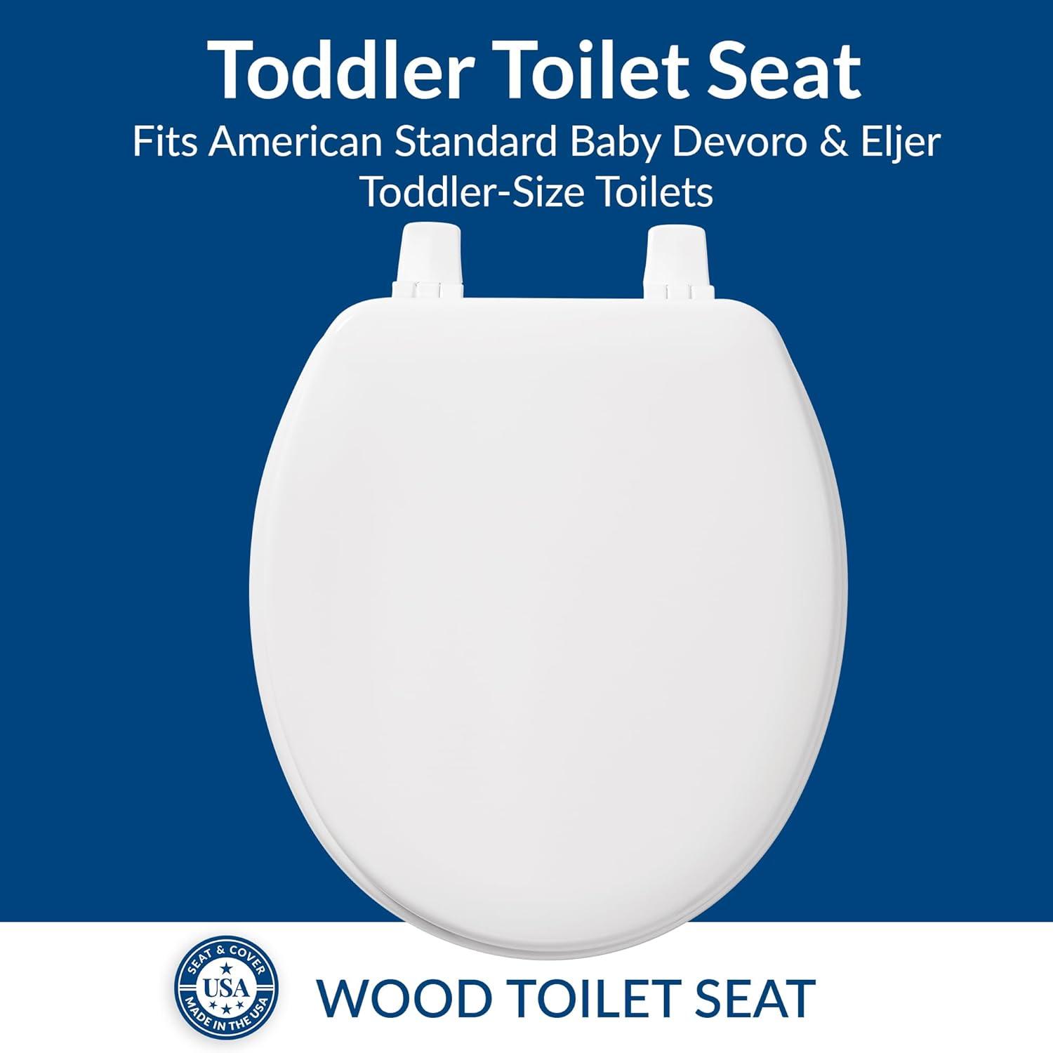 BB540 000 Baby/Toddler Toilet Seat, Fits American Standard and Eljer Baby Bowl Toilets, Wood, White