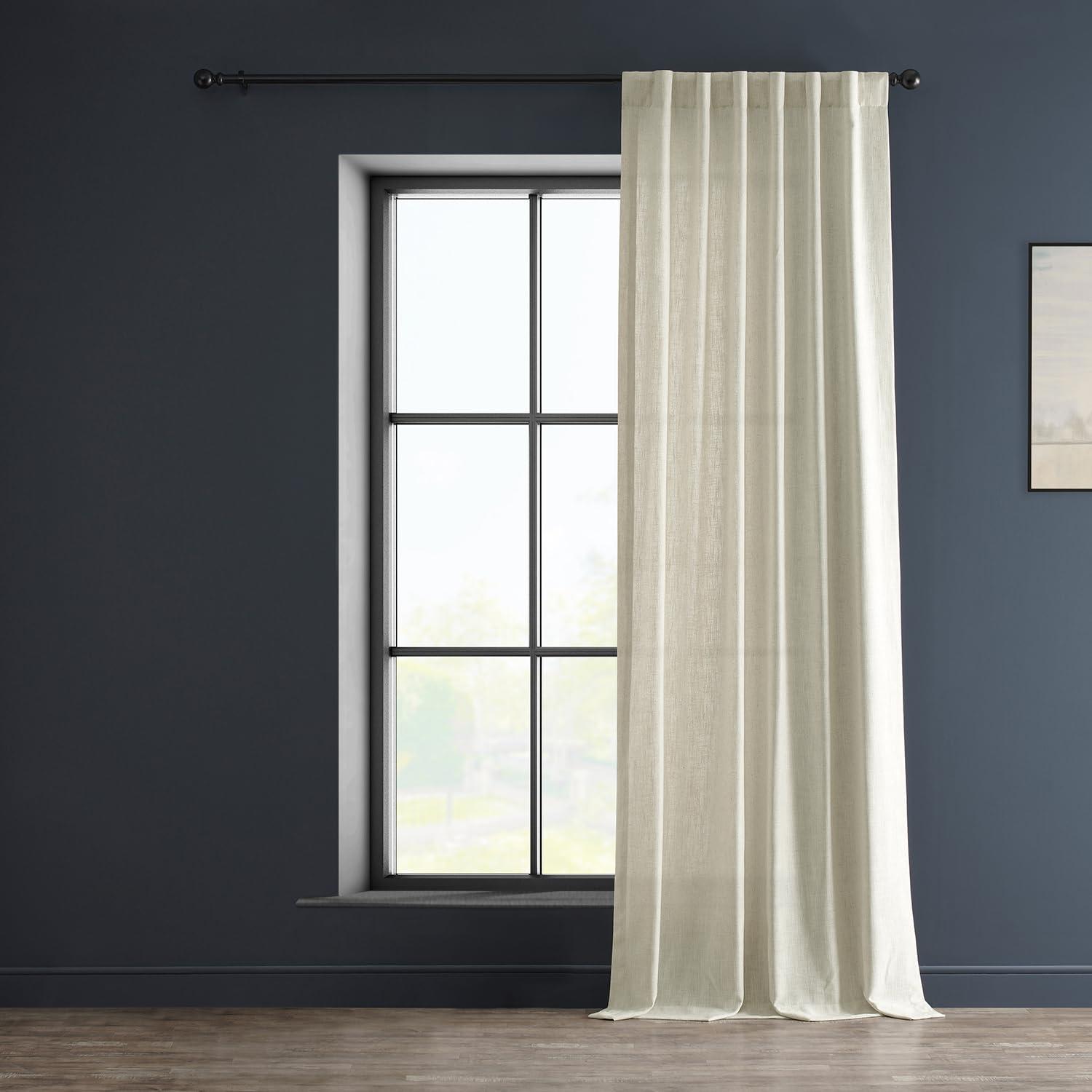 Barley Heavy Faux Linen Curtain (1 Panel), Barley, 50W X 96L