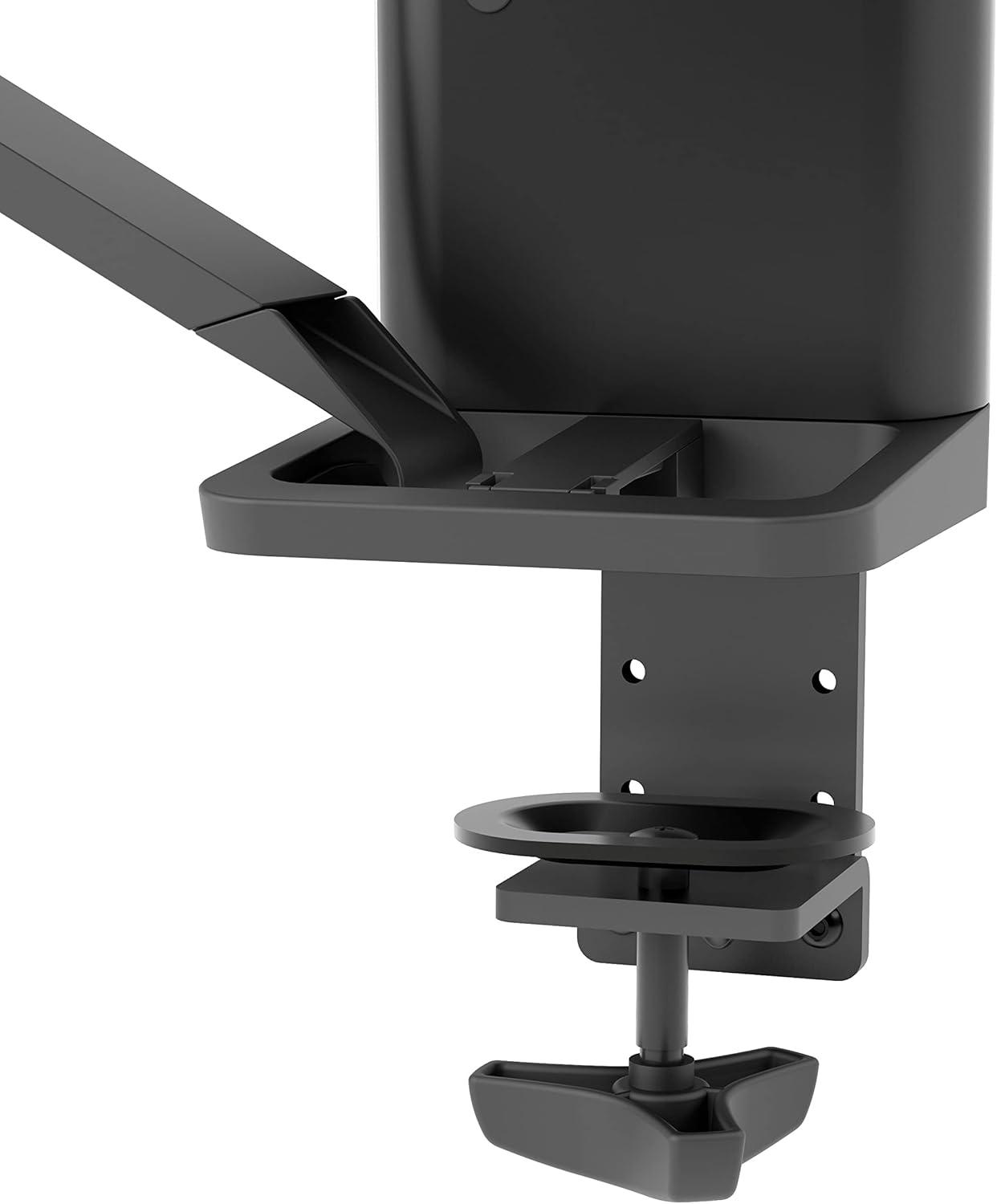 Ergotron Trace Matte Black Full-Motion VESA Desk Mount for 38" Monitors