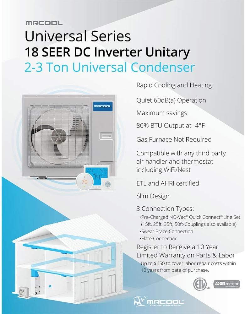 Gray 2-3 Ton 20 SEER Central Heat Pump Split System