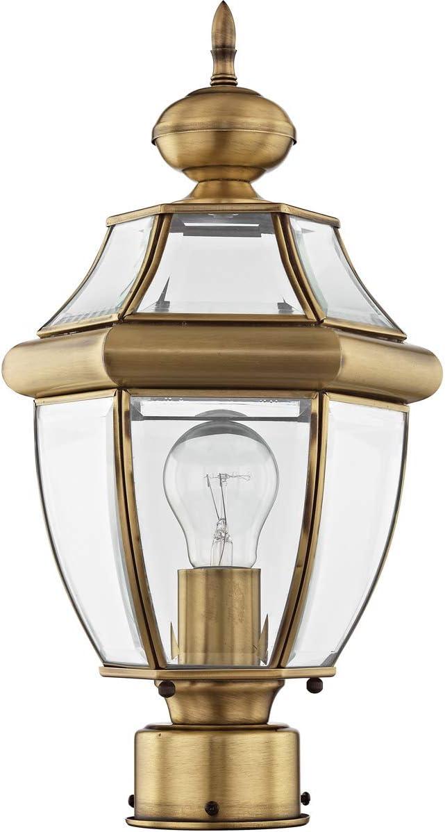 Livex Lighting Monterey 1 - Light Post Light in  Antique Brass