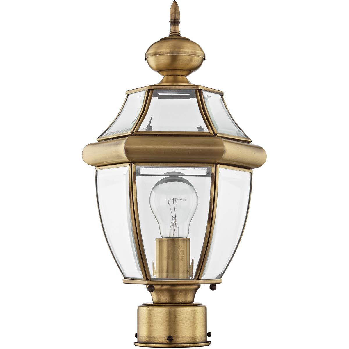 Livex Lighting Monterey 1 - Light Post Light in  Antique Brass