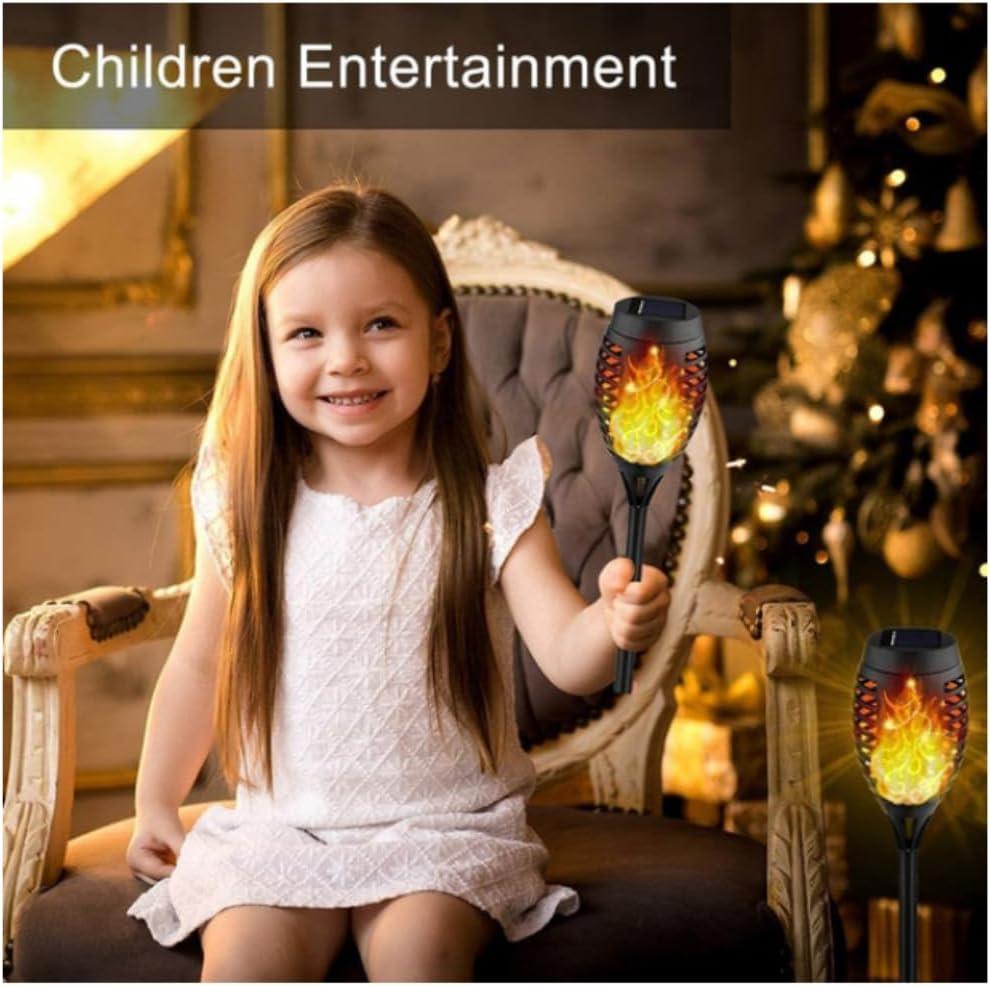 4 Pack Solar Lights Outdoor, Solar Torch Lights Outdoor Flickering Flame for Outdoor Decorations, Waterproof Garden Light Solar Powered , Torches Flame Light for Outside Yard Patio Lawn Garden Decor