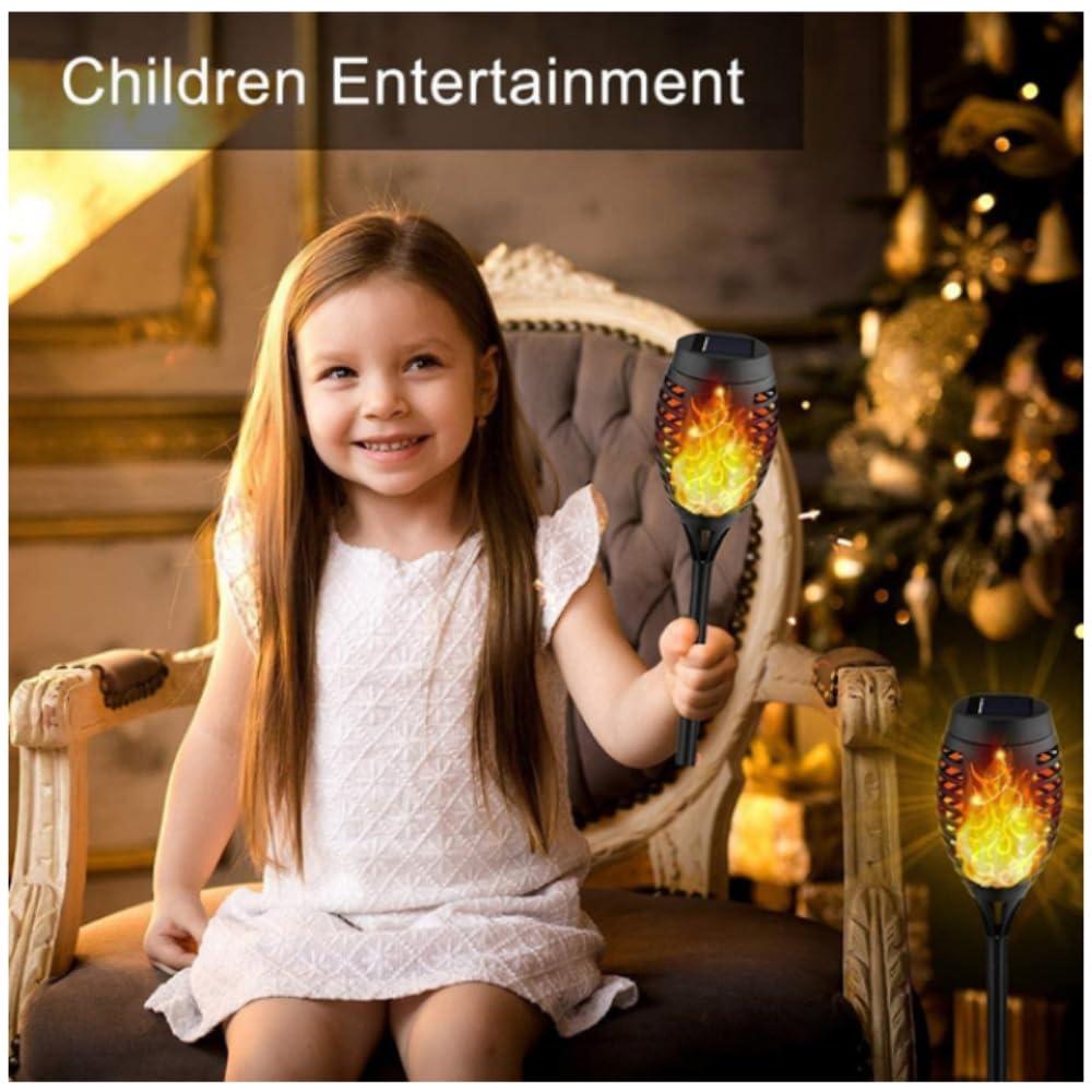 4 Pack Solar Lights Outdoor, Solar Torch Lights Outdoor Flickering Flame for Outdoor Decorations, Waterproof Garden Light Solar Powered , Torches Flame Light for Outside Yard Patio Lawn Garden Decor