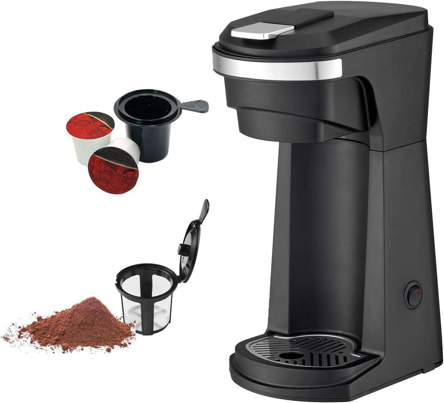 Culinary Chef, 2 In 1 Coffee Maker K Cup/Ground Coffee Compatible, Black