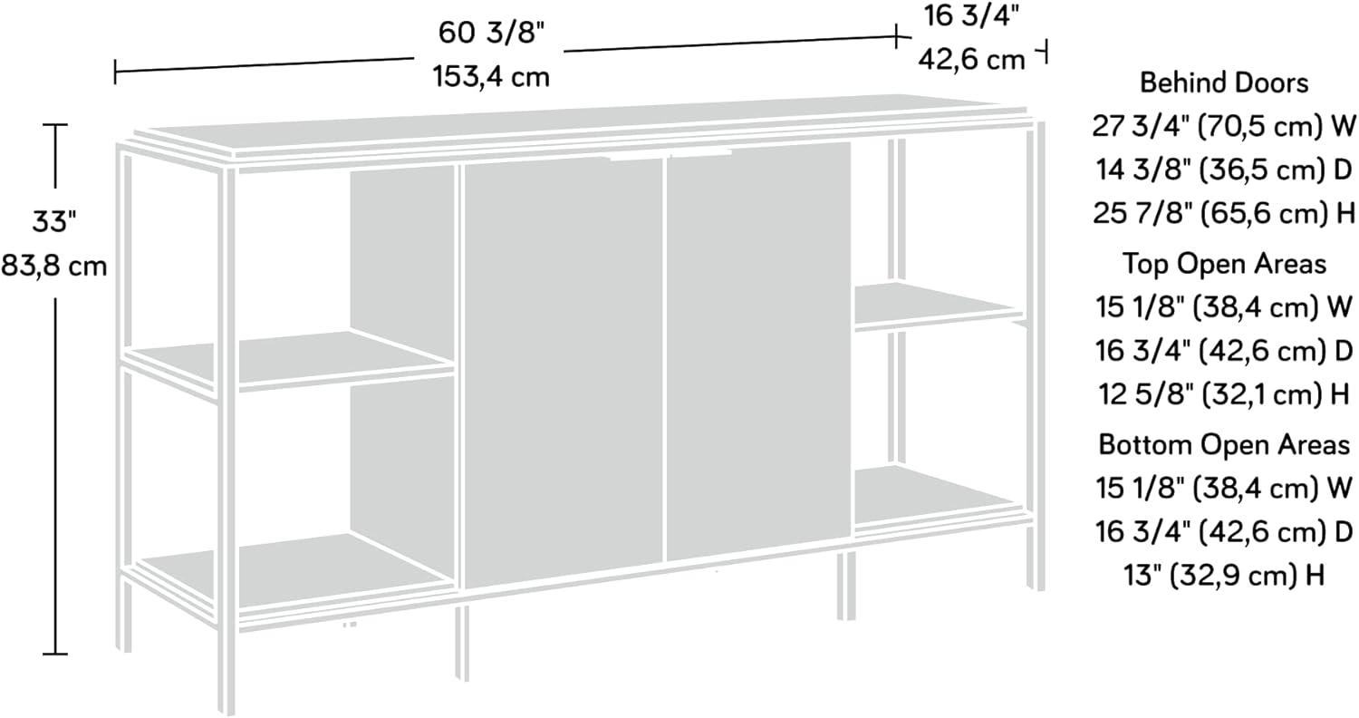 Sindoori Mango and Gold Modern TV Stand with Adjustable Shelf