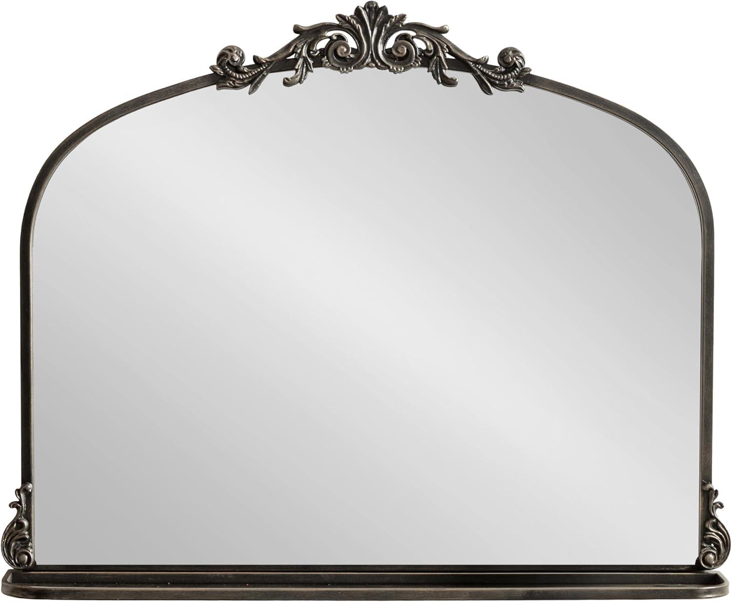 Kate & Laurel All Things Decor 33"x26" Arendahl Traditional Arch Mirror with Shelf