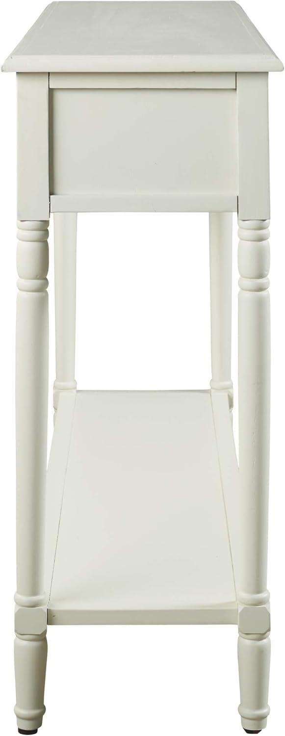 Goverton Sofa and Console Table White - Signature Design by Ashley: Vintage Entryway Storage with Shelves