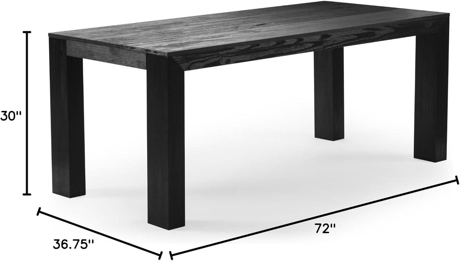 Plank+Beam 72" Modern Dining Table for 6, Solid Wood Rectangular Dining Table for Kitchen/Dining Room