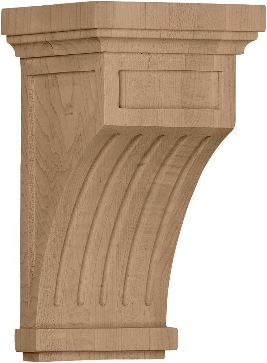 Fluted Rubberwood 7" Decorative Corbel