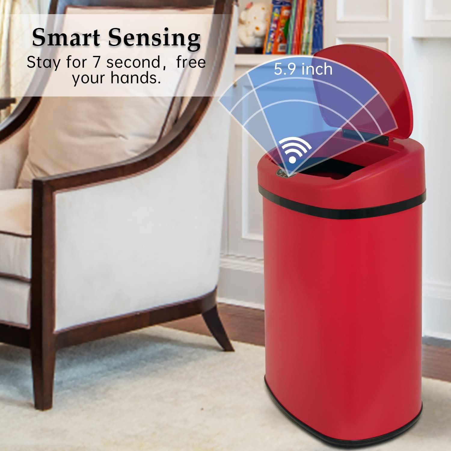 FDW Stainless Steel Motion Sensor,Touch Top - 13 Gallons