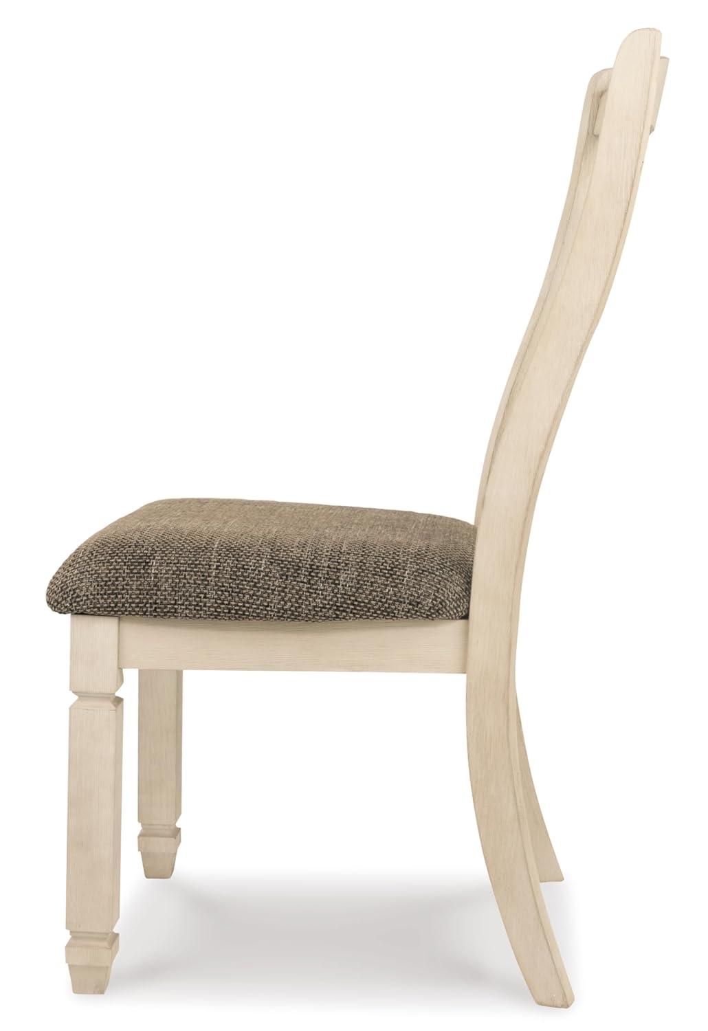 Signature Design By Ashley Bolanburg Upholstered Dining Room Chair, 2 Count, Antique White