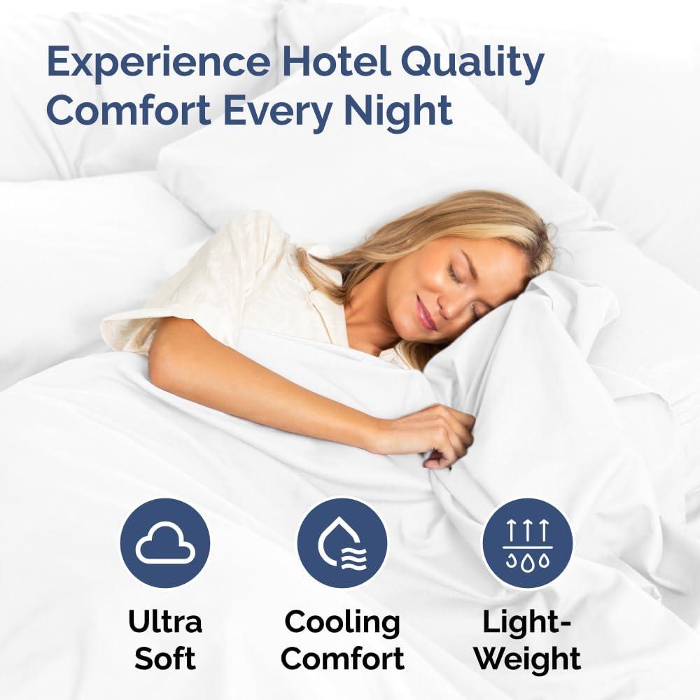 CGK Linens Soft Double Brushed Soft & Cooling Pillowcase - Set of 4