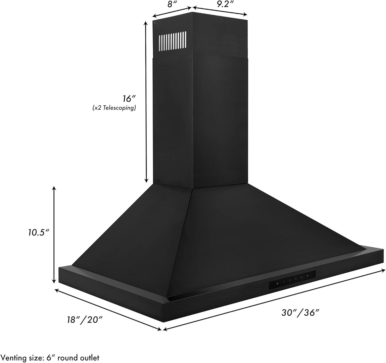 30" 400 CFM Convertible Wall Mount Range Hood