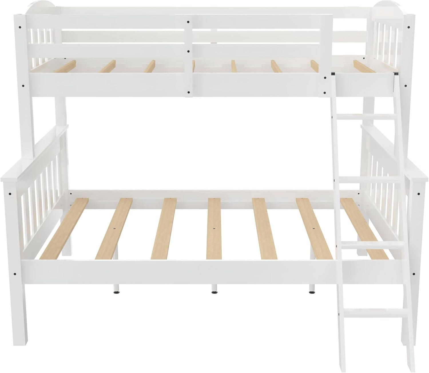 Espresso Twin Over Full Wood Bunk Bed with Drawers and Slats