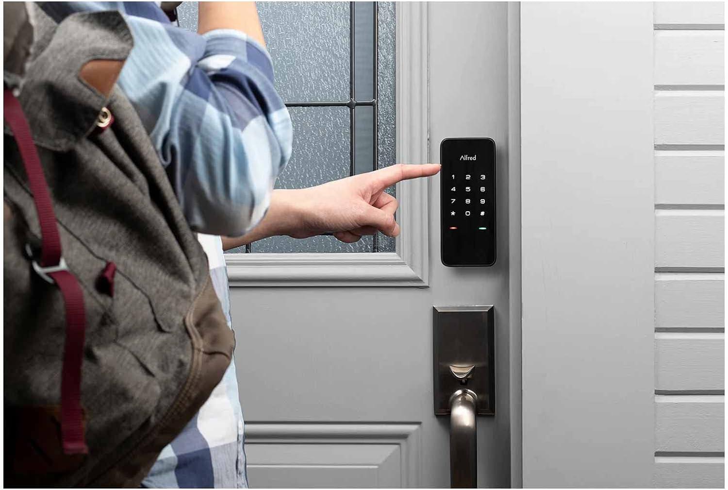 Alfred Black Touchscreen Smart Deadbolt with Bluetooth and Z-Wave