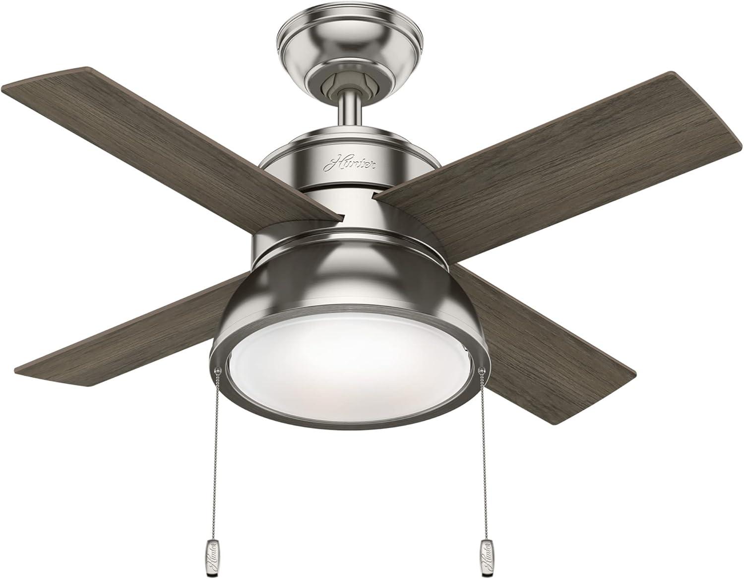 36" Loki 4 - Blade Standard Ceiling Fan with Light Kit Included