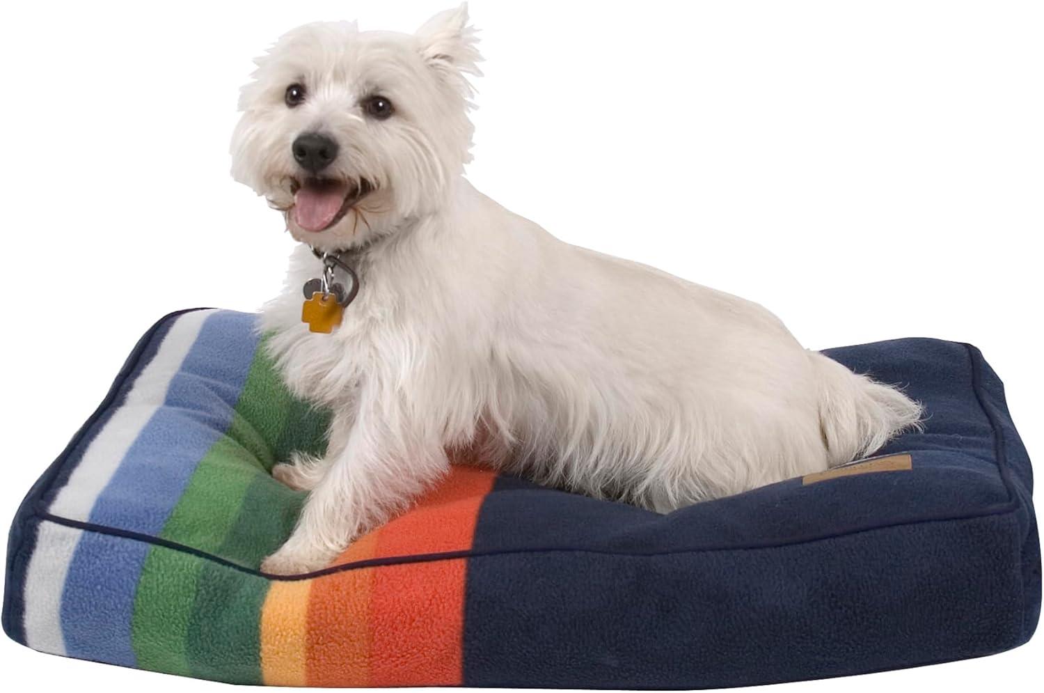 Small Orthopedic Outdoor Elevated Pet Bed with Stripes