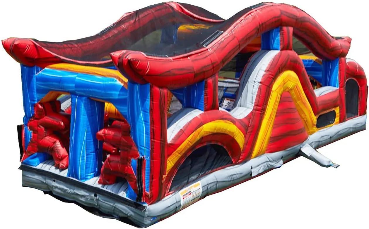 JumpOrange JumpOrange Shadow Obstacle Course Bounce House for Kids and Adults (with Blower)