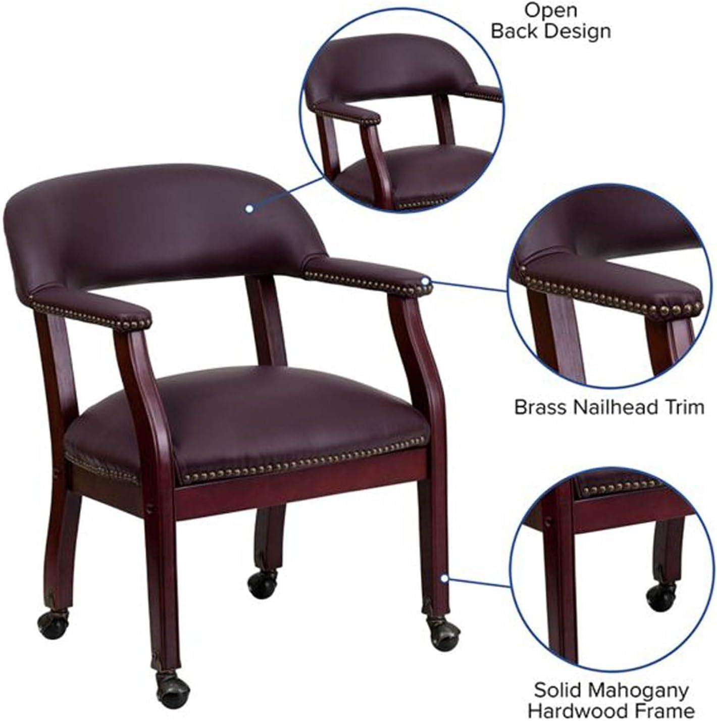 Paulson Conference Chair with Accent Nail Trim and Casters