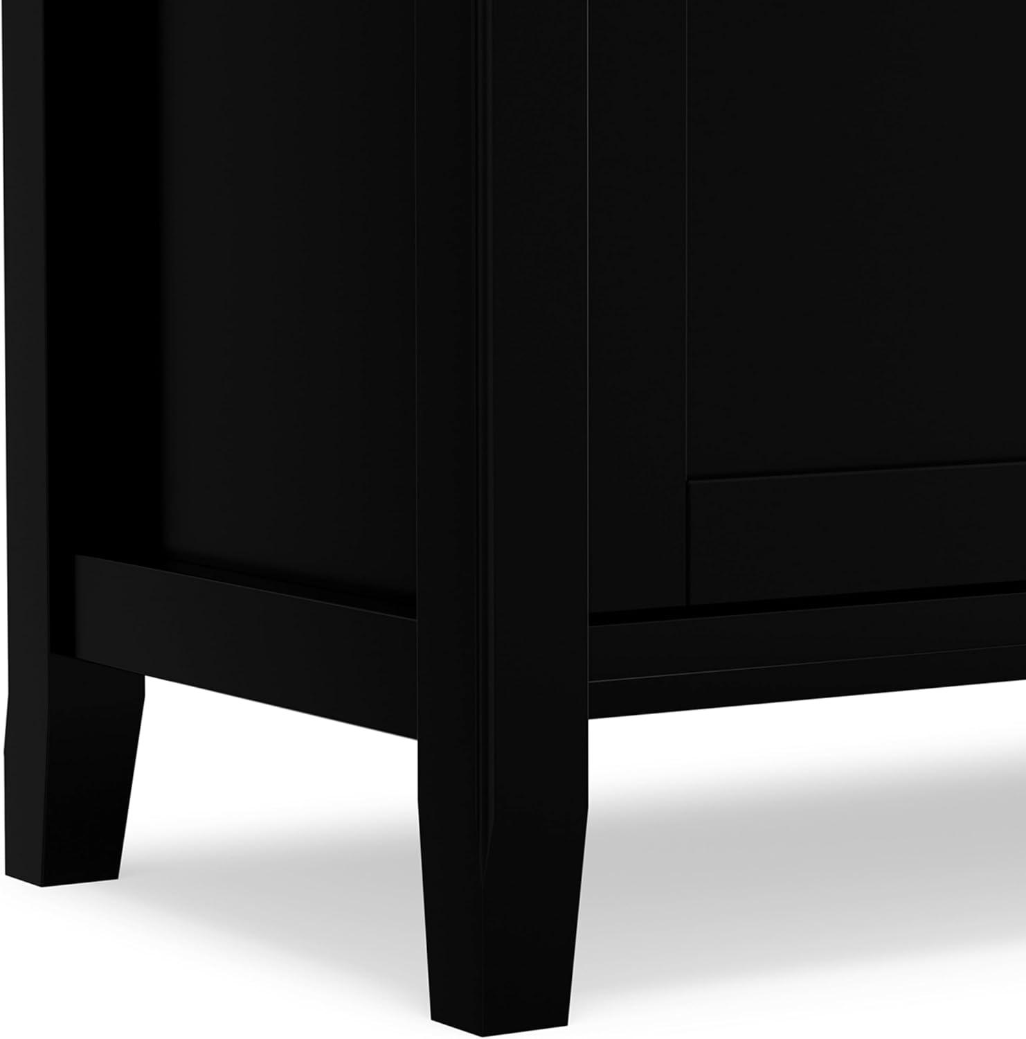 Simpli Home Warm Shaker 72"W Solid Wood TV Stand for TVs up to 80" with 4 Storage Cabinets and 2 Drawers