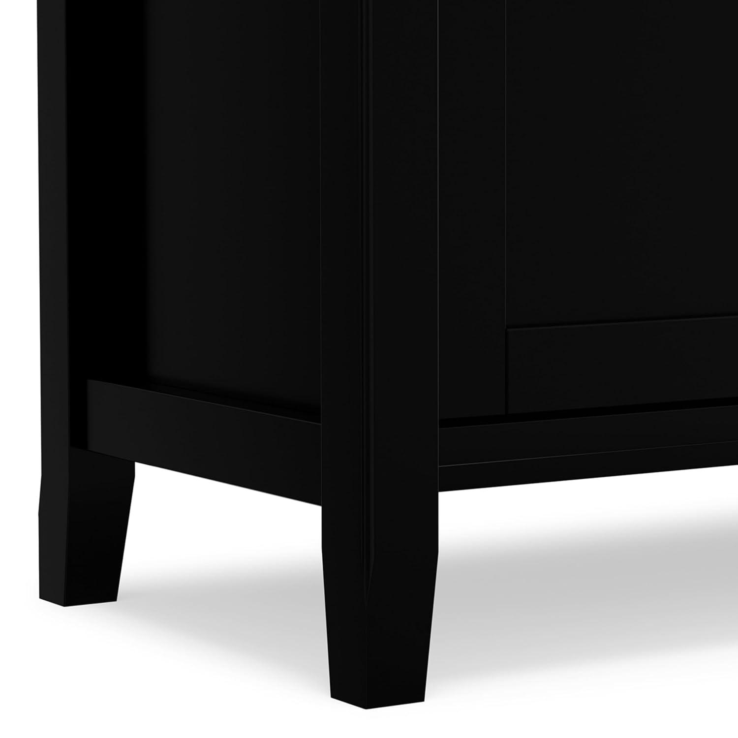 Simpli Home Warm Shaker 72"W Solid Wood TV Stand for TVs up to 80" with 4 Storage Cabinets and 2 Drawers