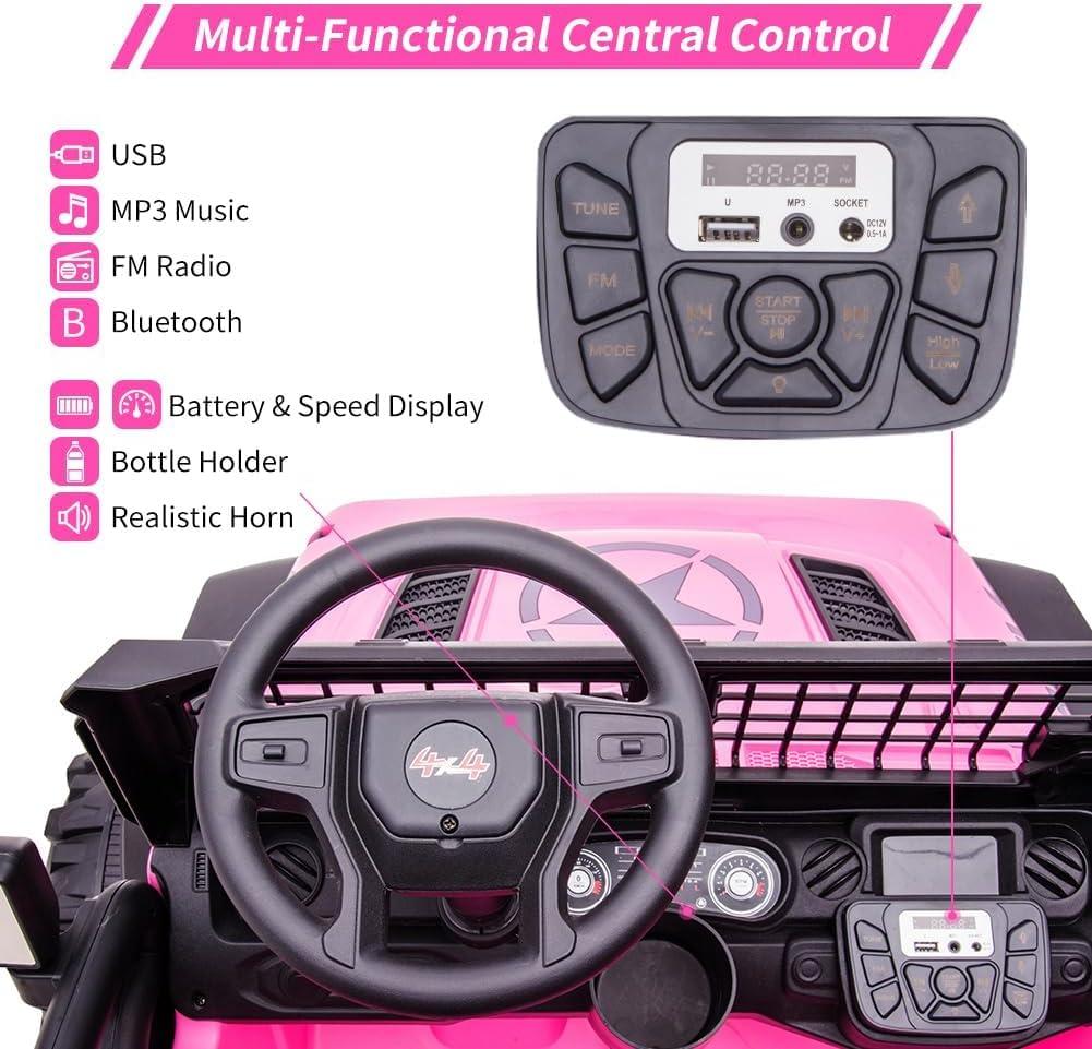 Blue 24V Kids Ride-On Truck with Remote Control