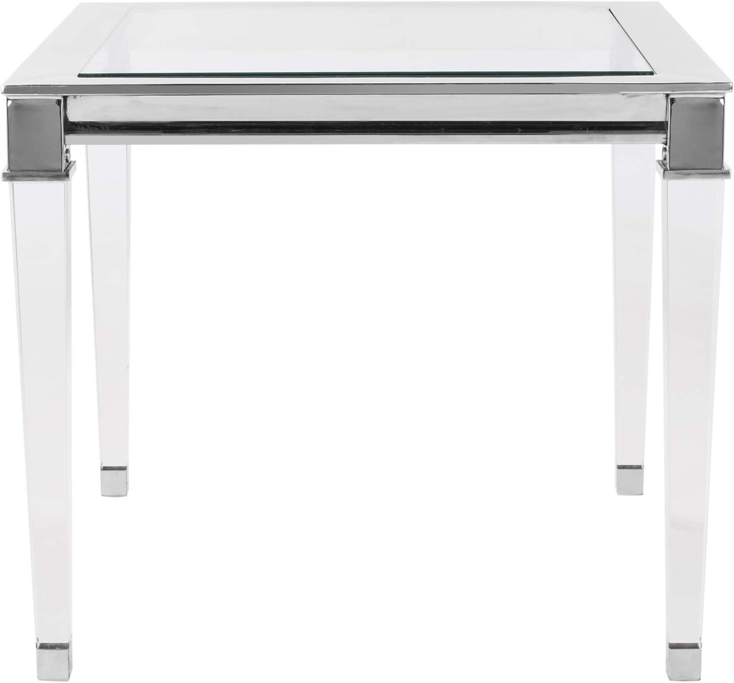 Charleston Square Silver Acrylic & Glass End Table