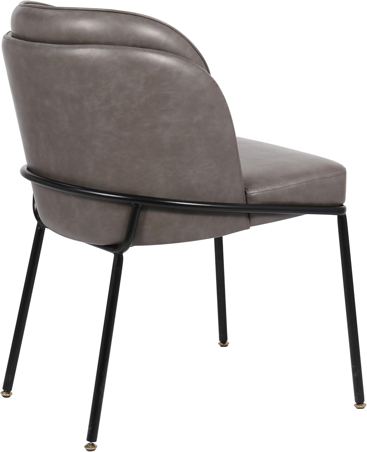 Meridian Furniture Jagger Grey Vegan Leather Dining Chair (Set of 2)