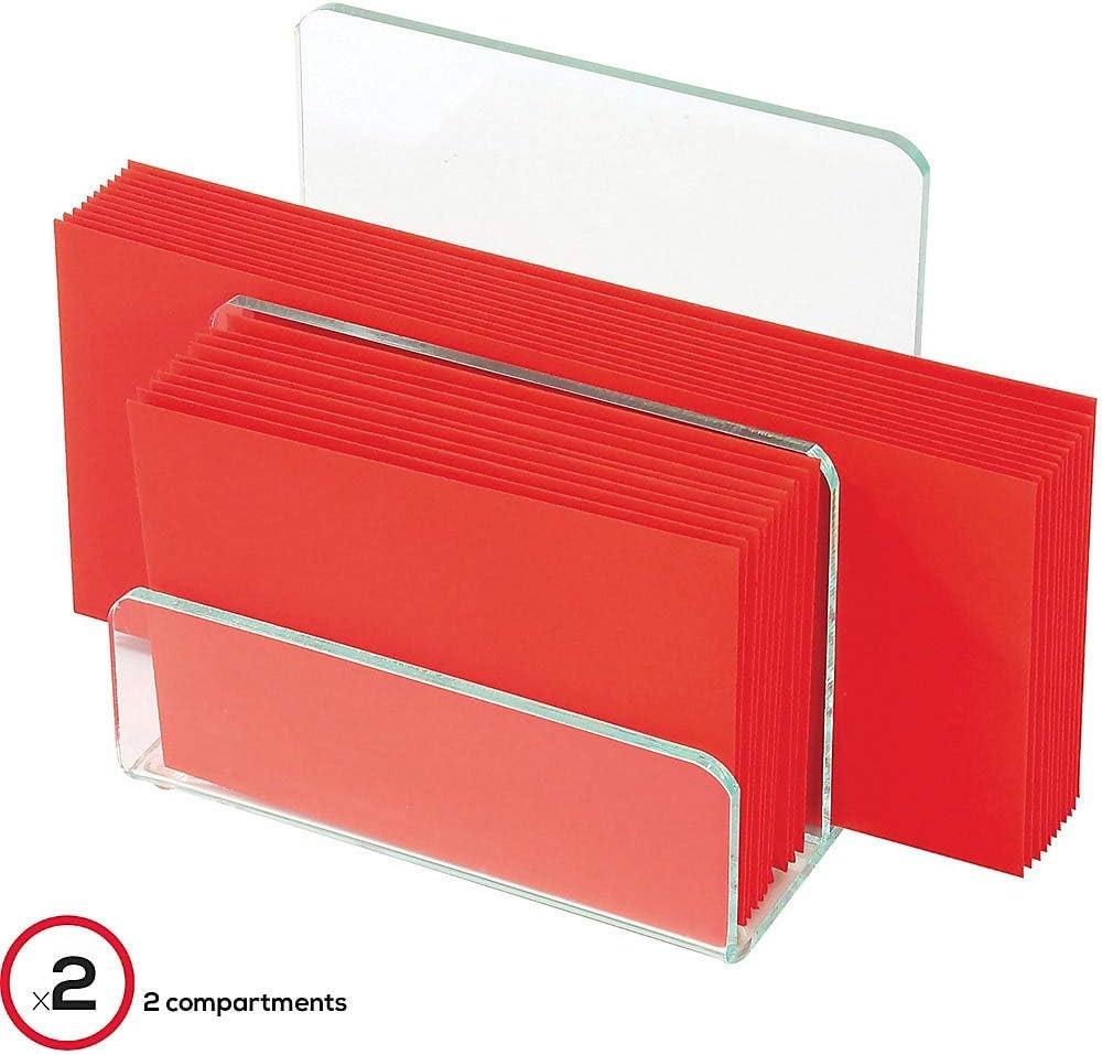 Clear Acrylic Mini Paper Sorter with Green Edges