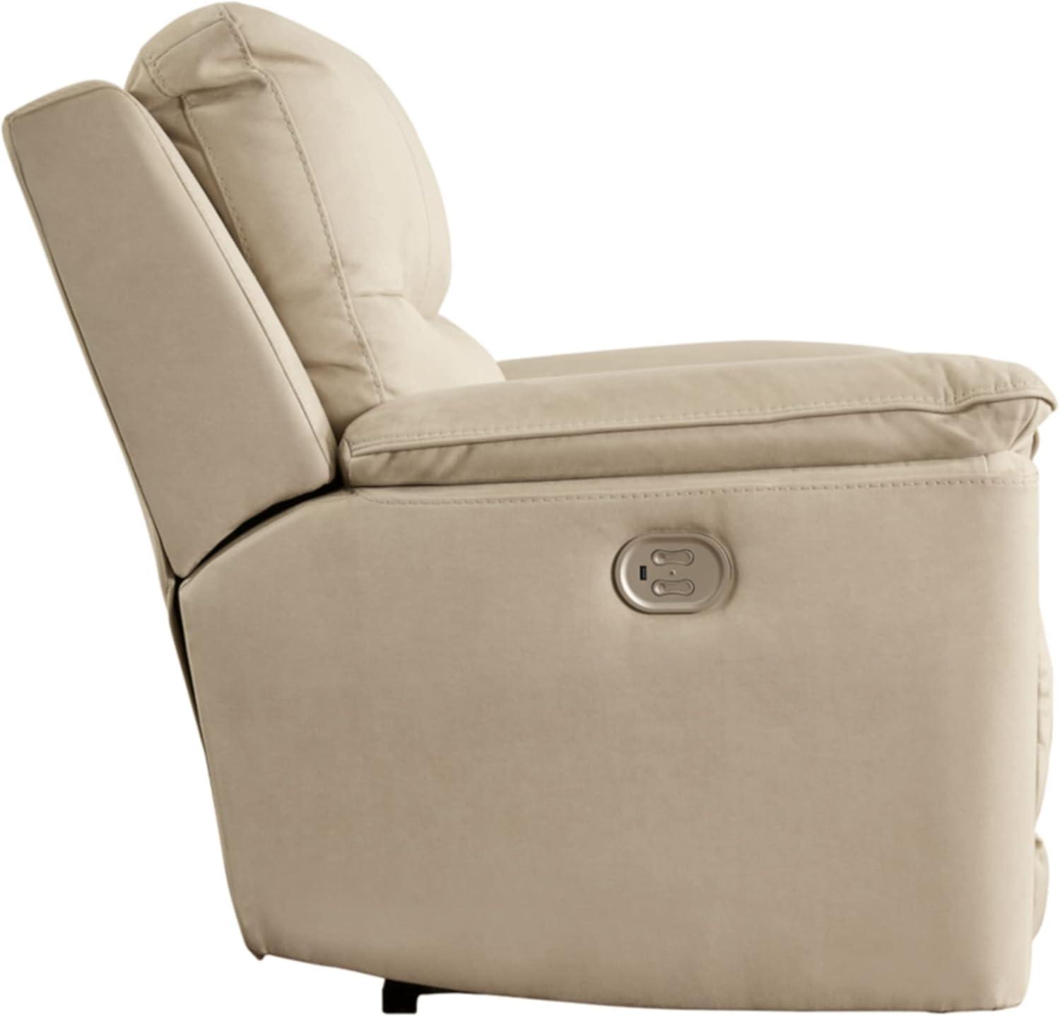 Latte Spot 44'' Contemporary Microfiber Metal Recliner