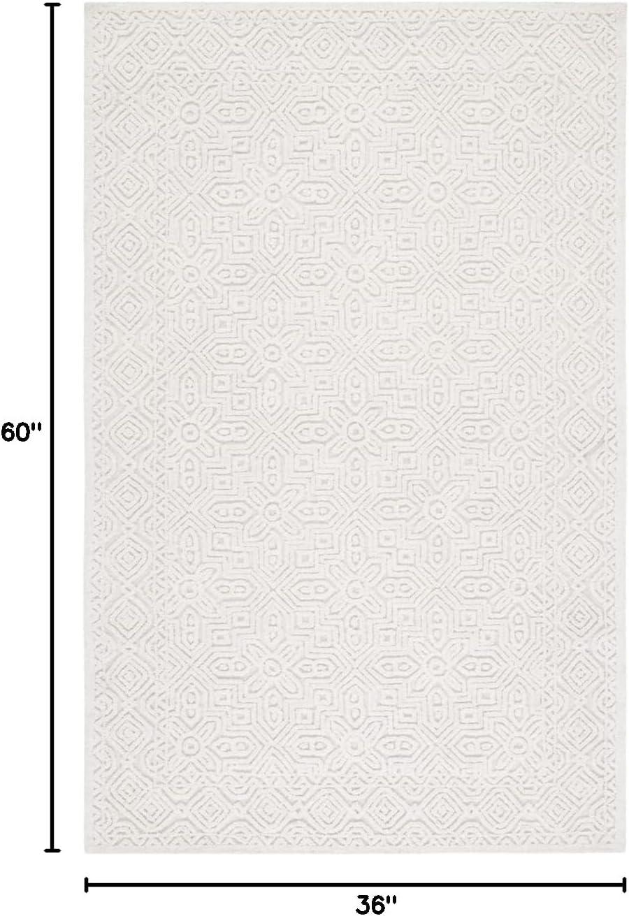 SAFAVIEH Textural Dinah Geometric Area Rug, Ivory, 3' x 5'