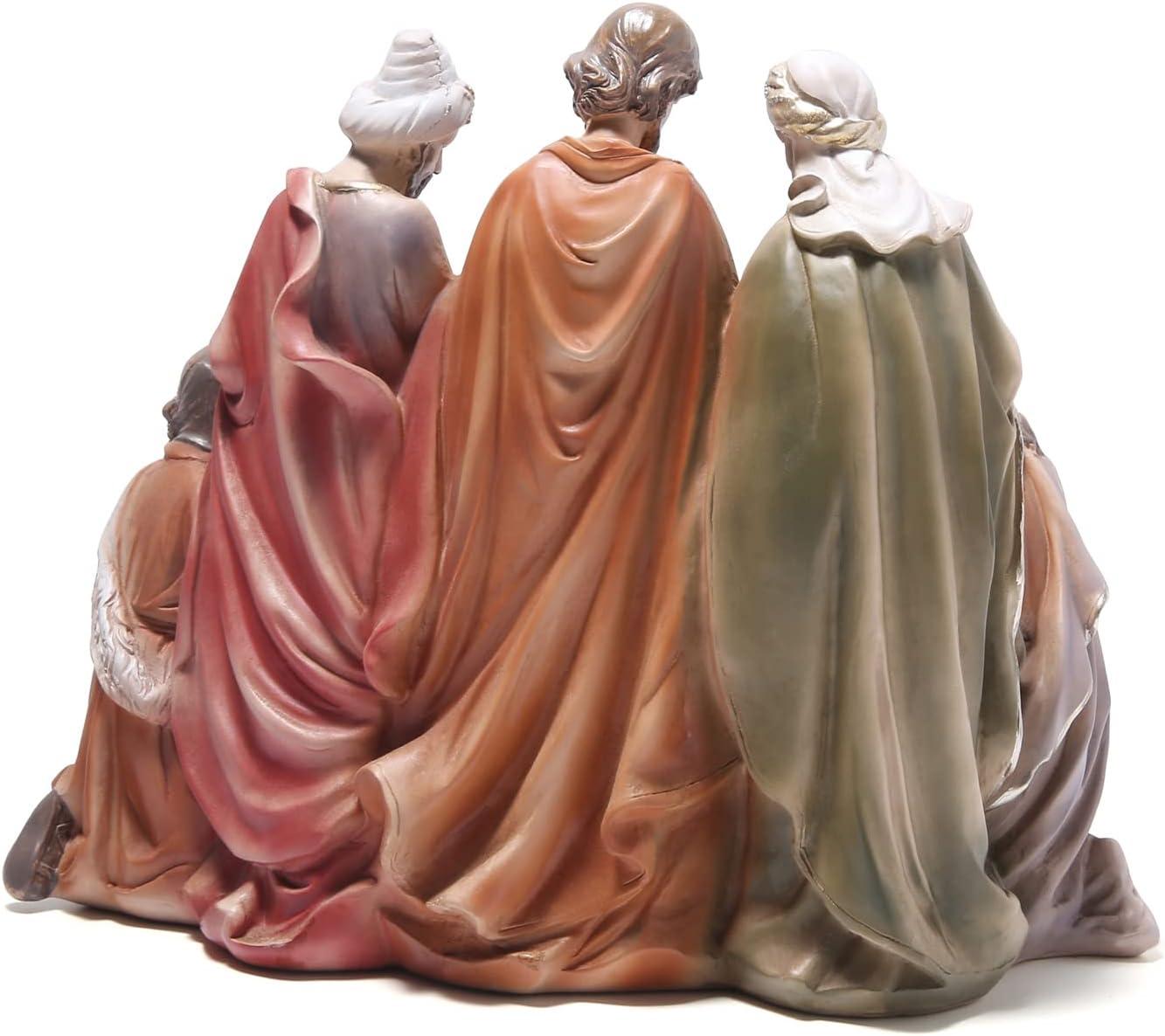 Hodao 7.75“ Nativity Sets for Christmas Indoor Christmas Nativity Sets Decorations Christmas Religious Figurines Decor Xmas Holy Family Decor Gift - Christmas Party Home Decorations (Colorful) C58