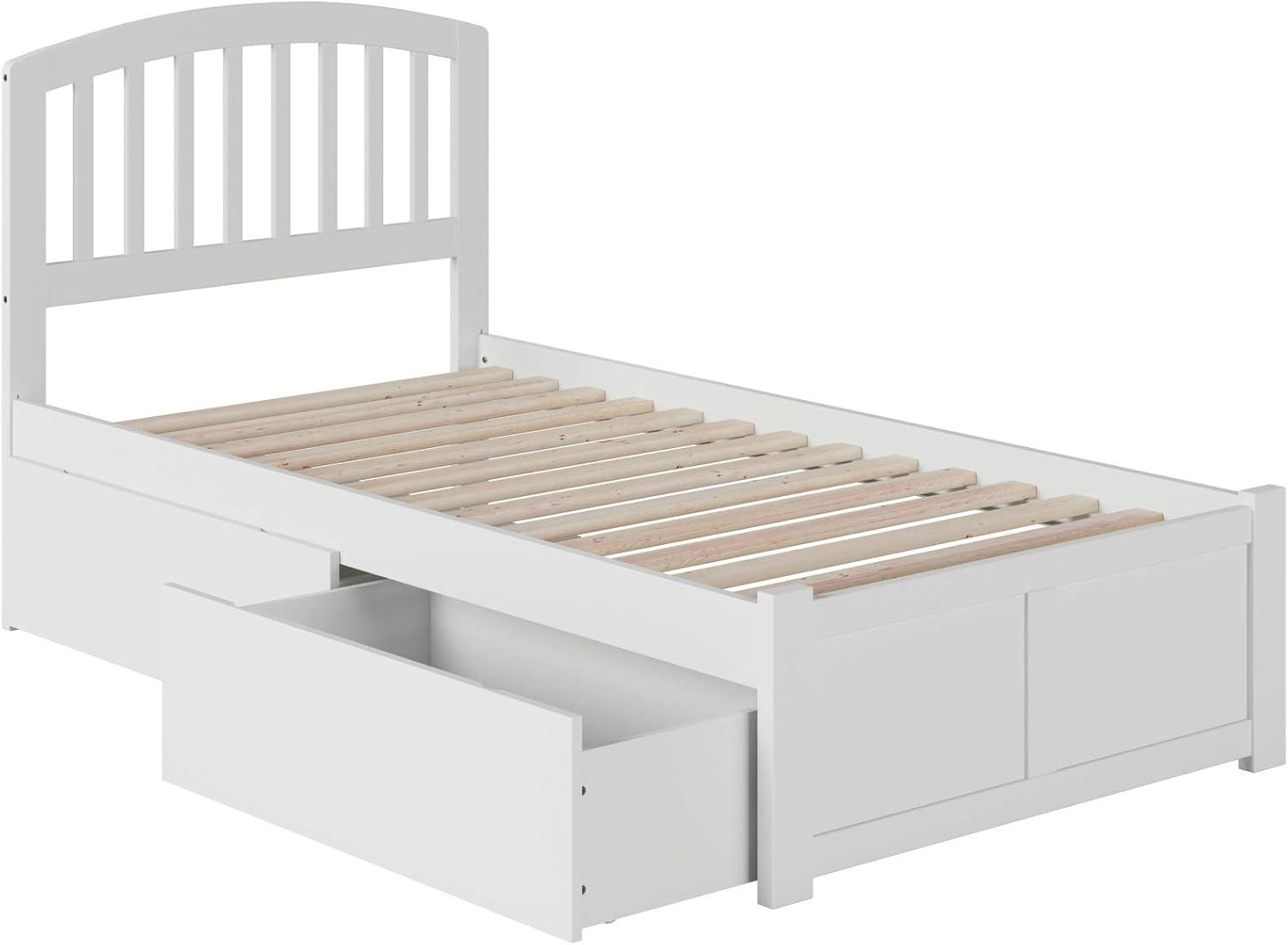 Richmond Platform Bed with Flat Panel Foot Board and 2 Urban Bed Drawers