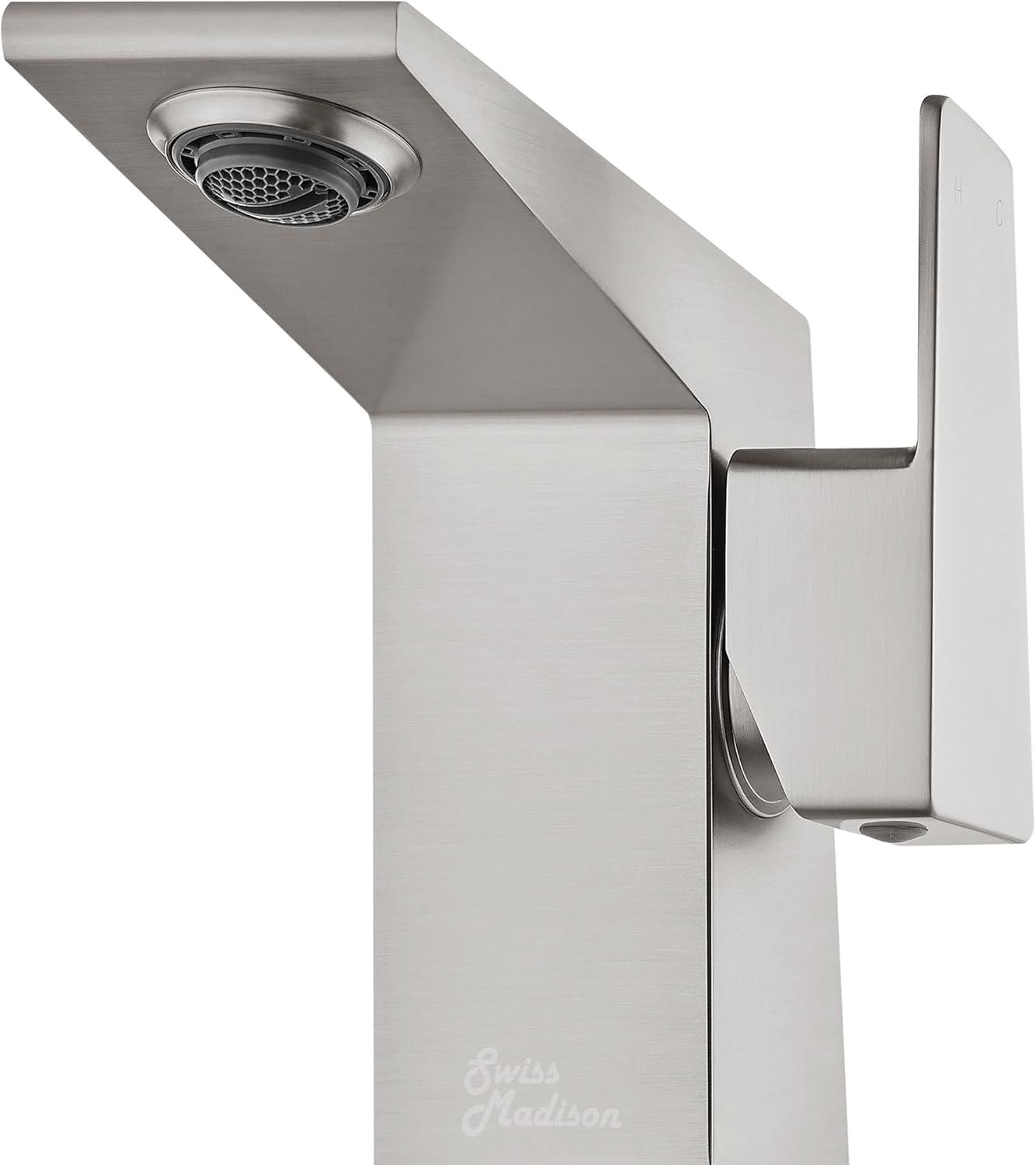 Carre Single Hole, Single-Handle, Bathroom Faucet in Brushed Nickel