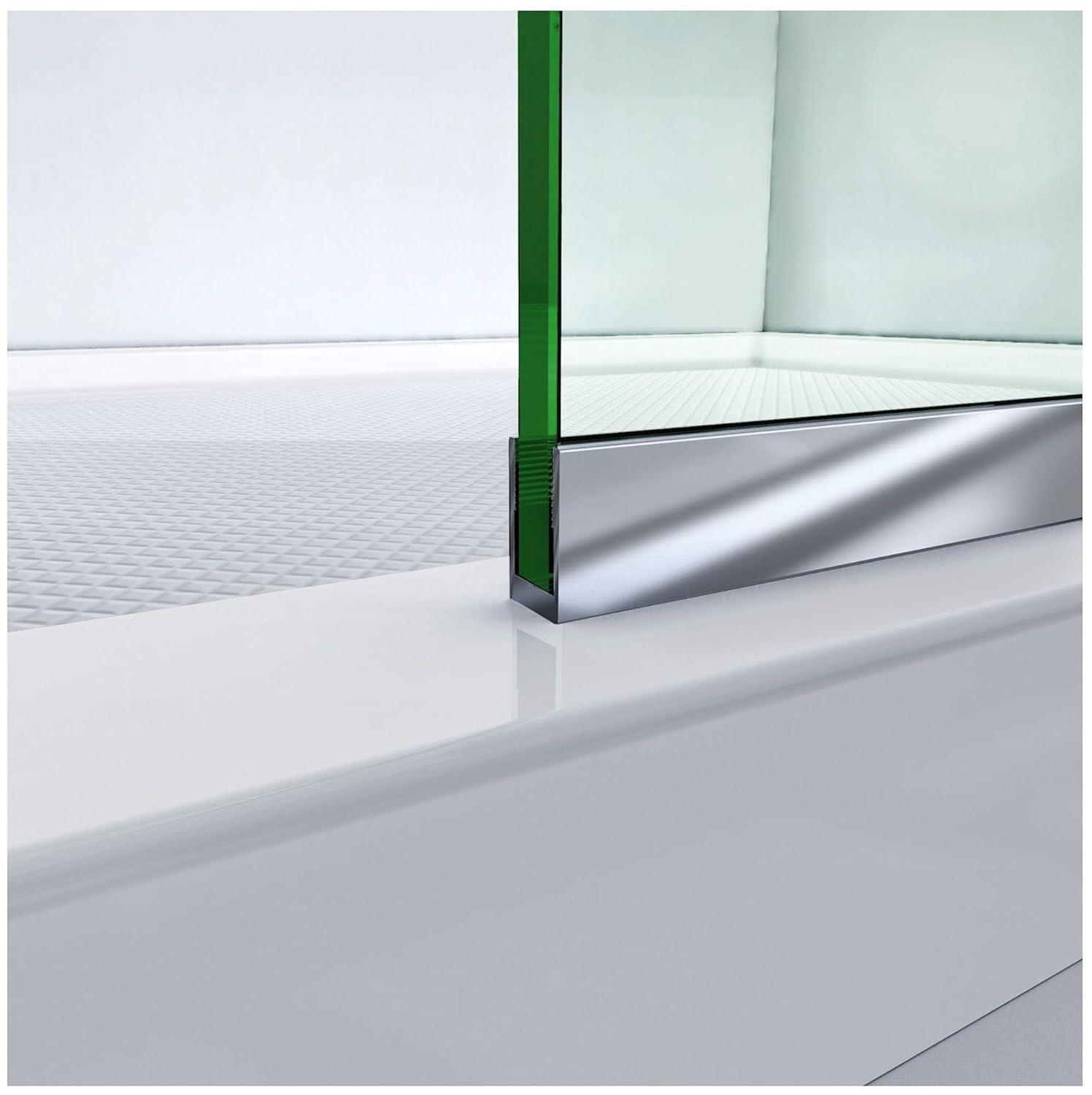 Linea 34" W x 72" H Frameless Fixed Glass Panel