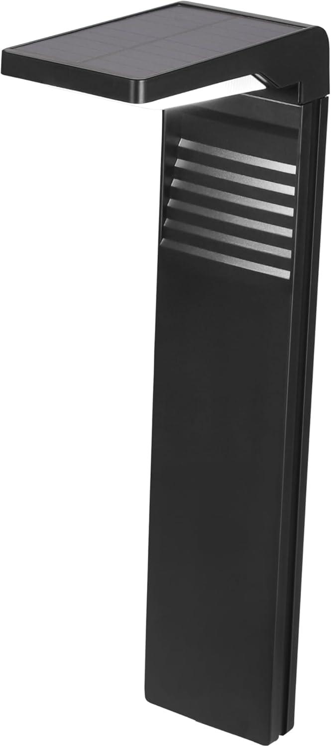 Techko 12.2" Solar Bollard LED Pathway Light (Set of 2)