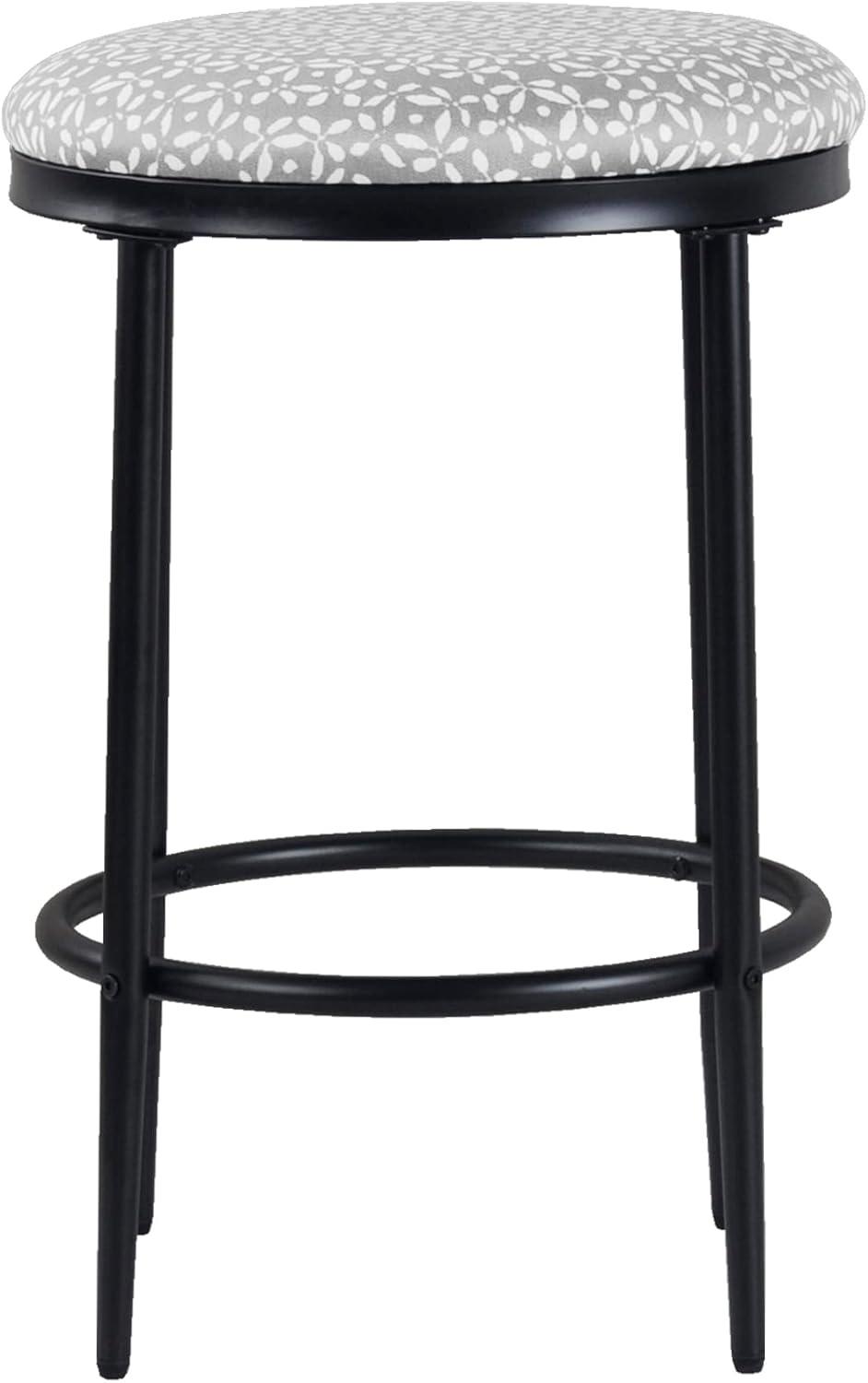 Upholstered Metal Barstool - HomePop