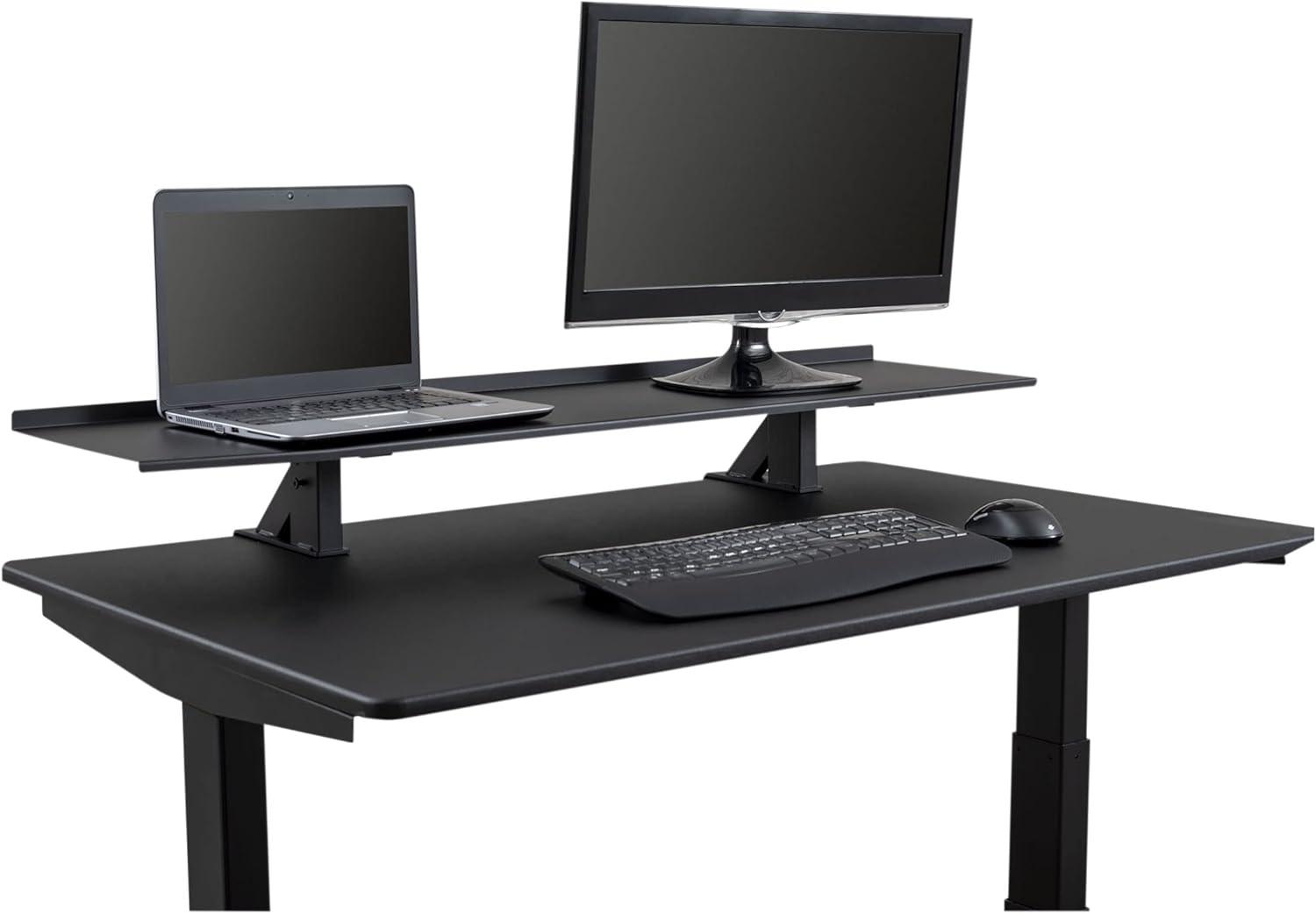 Stand Up Desk Store Clamp-On Adjustable Height Desk Shelf Monitor Stand