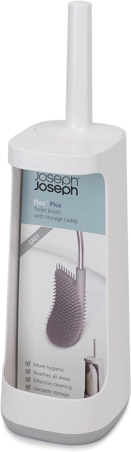 Joseph Joseph Flex Plus Anti-Drip Toilet Brush with Holder and Storage Caddy