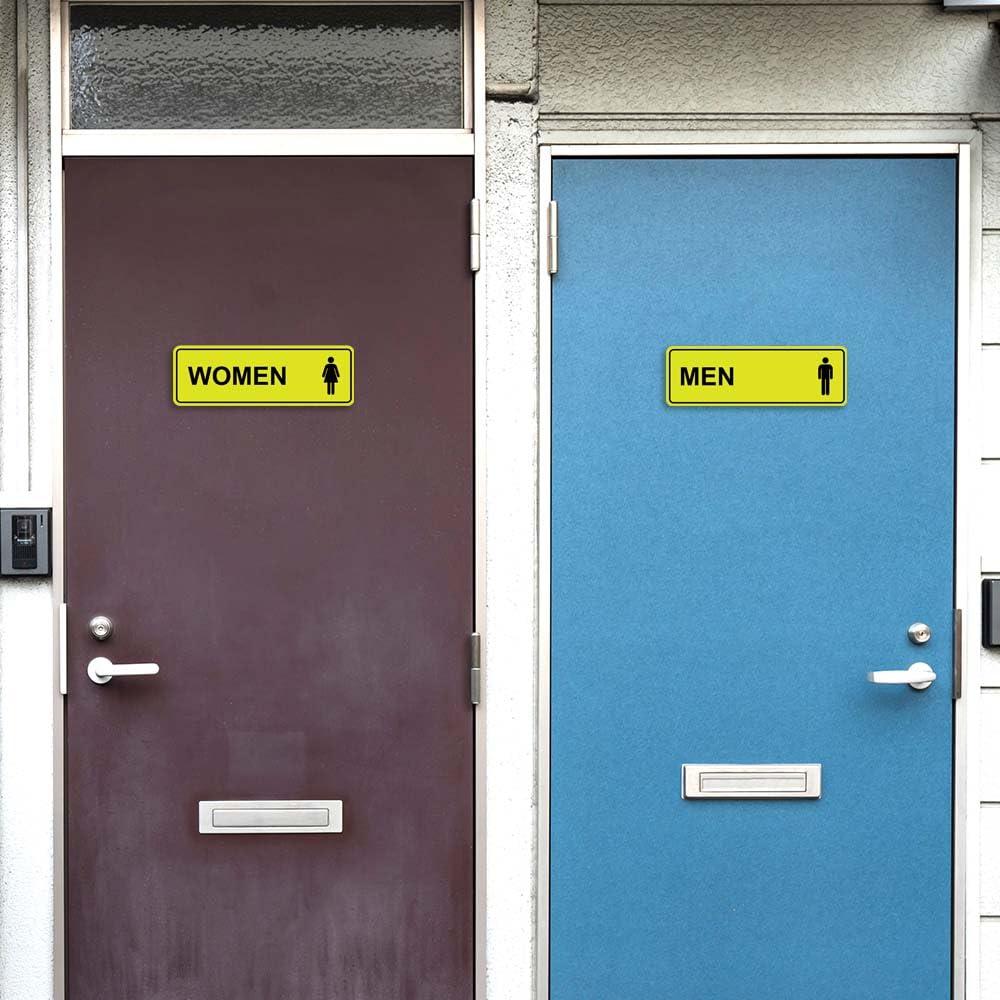 Standard Men Women Restroom Sign (Set of 2) - Brushed Gold - Large