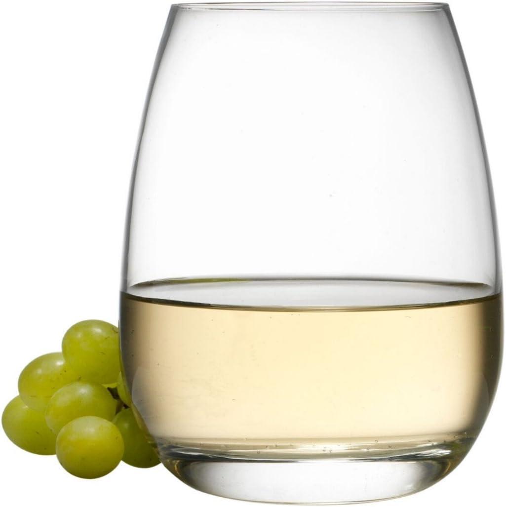 Luigi Bormioli Michelangelo Clear Stemless Wine Glasses Set of 4