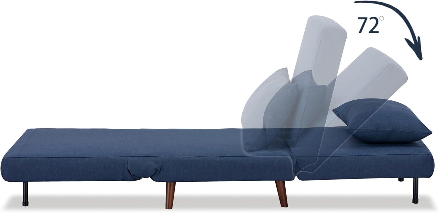 A&D Home Tustin Polyester Convertible Futon Chair, Yellow