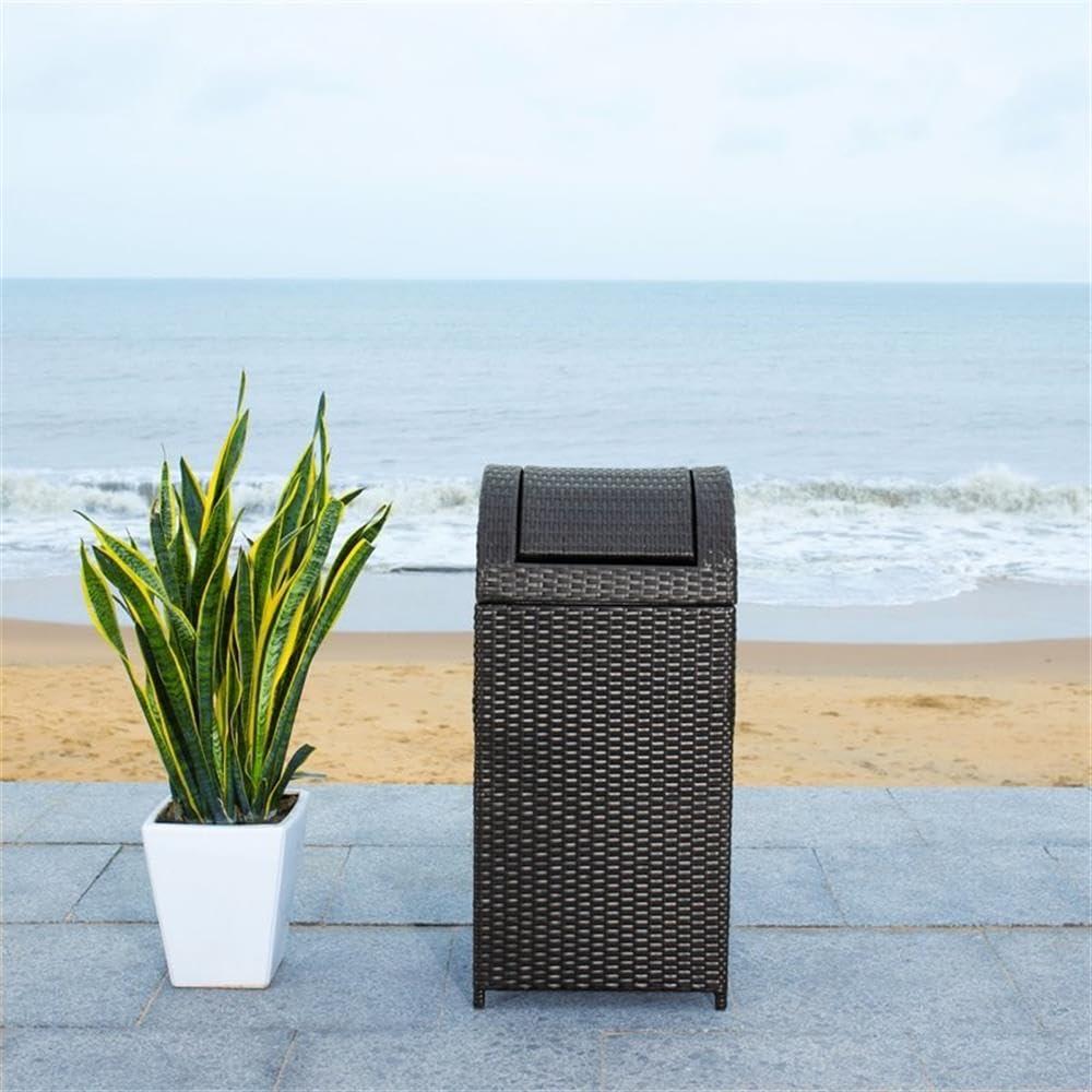 Serapis Outdoor Trash Can - Natural - Safavieh
