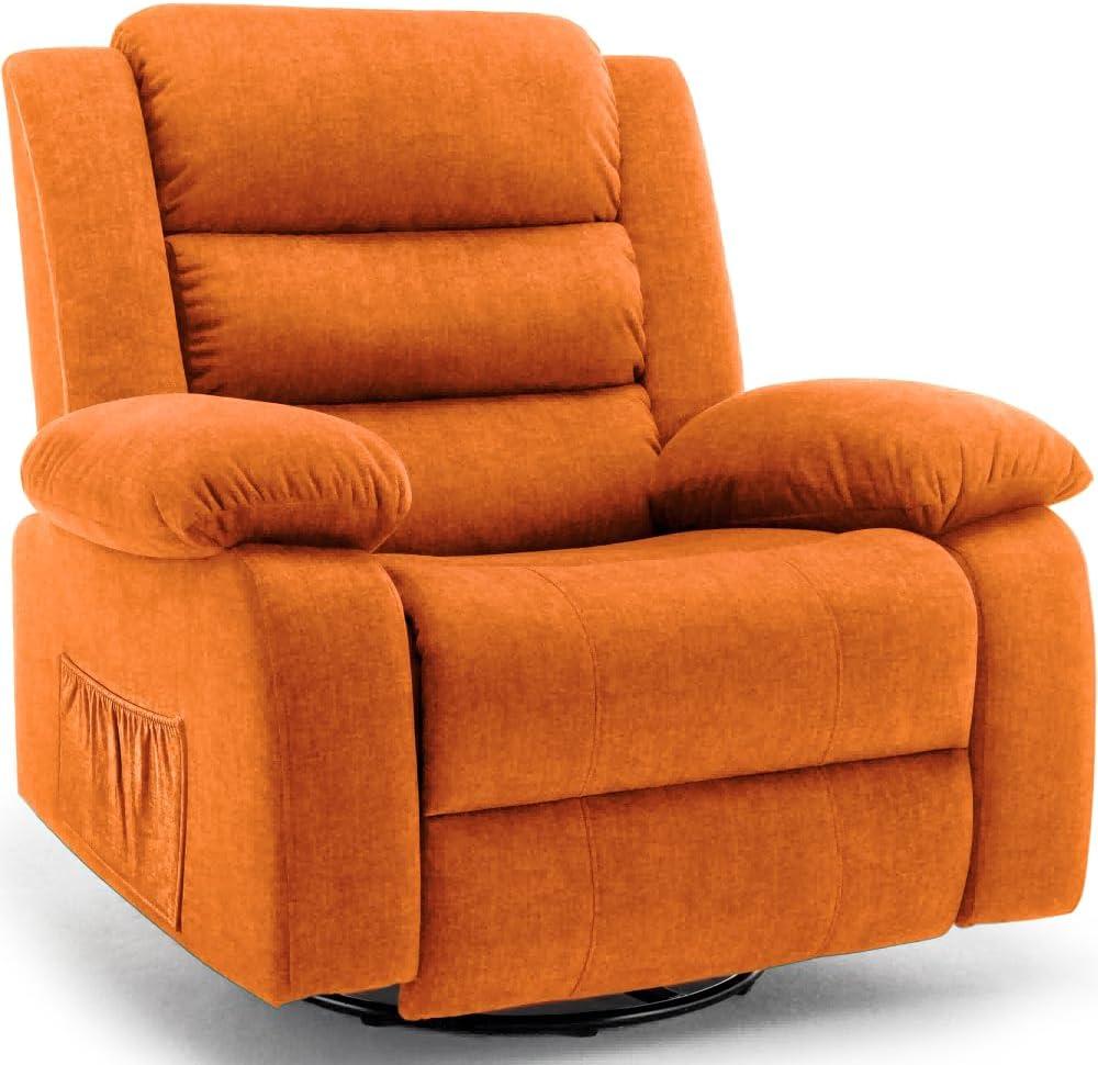 Ellisse Recliner Chair, Wide Rocker Chair, Rocking Chair with Massage and Heat, 360°Swivel Rocking Chairs, Oversized Recliner for Adult