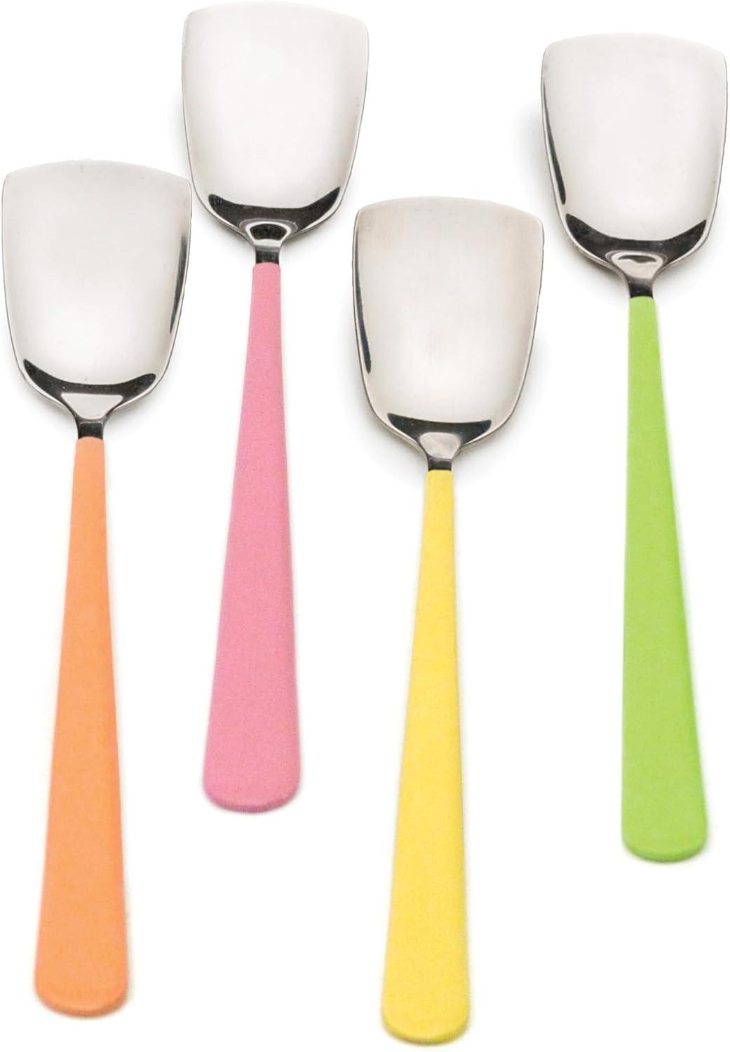 RSVP Endurance Stainless Steel Ice Cream Spoons, Set of 4, Assorted colors