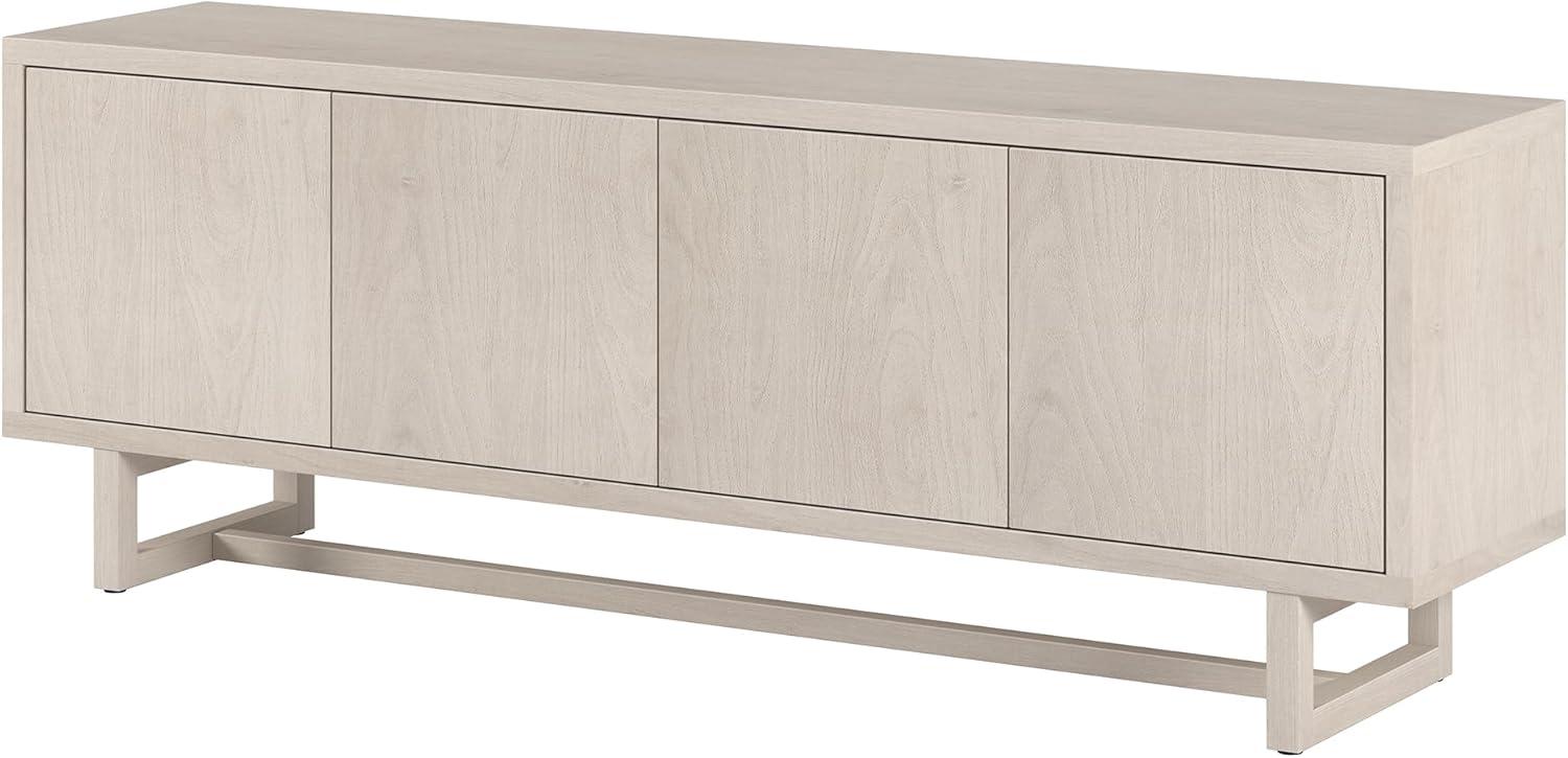 Evelyn&Zoe Cutler Rectangular TV Stand for TV's up to 75", Alder White